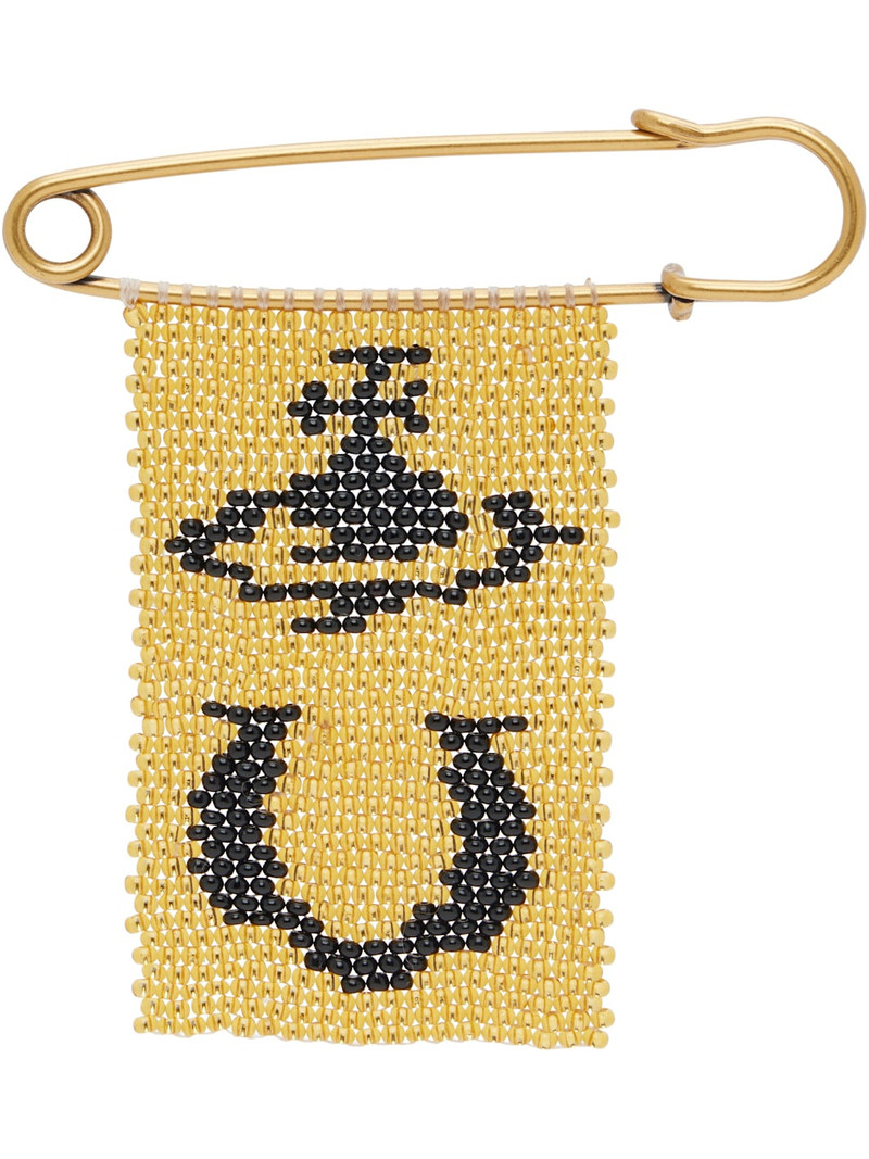Beaded Charm Brooch 1