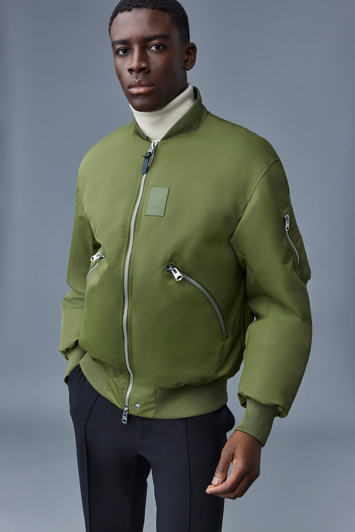 FRANCIS Down bomber jacket with shearling collar - 3