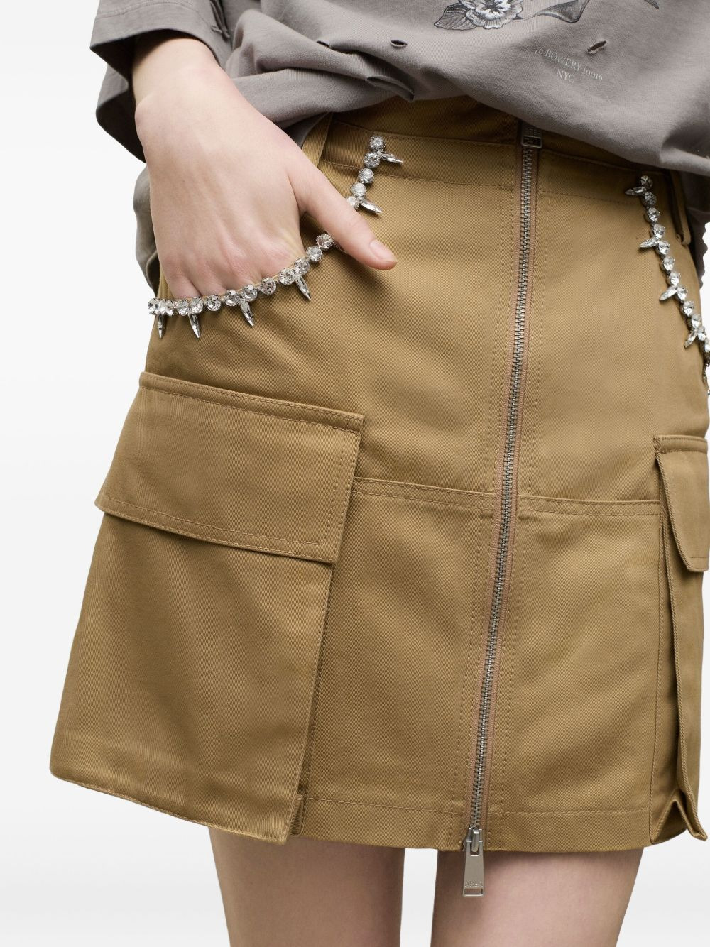 crystal-embellished mini skirt - 4