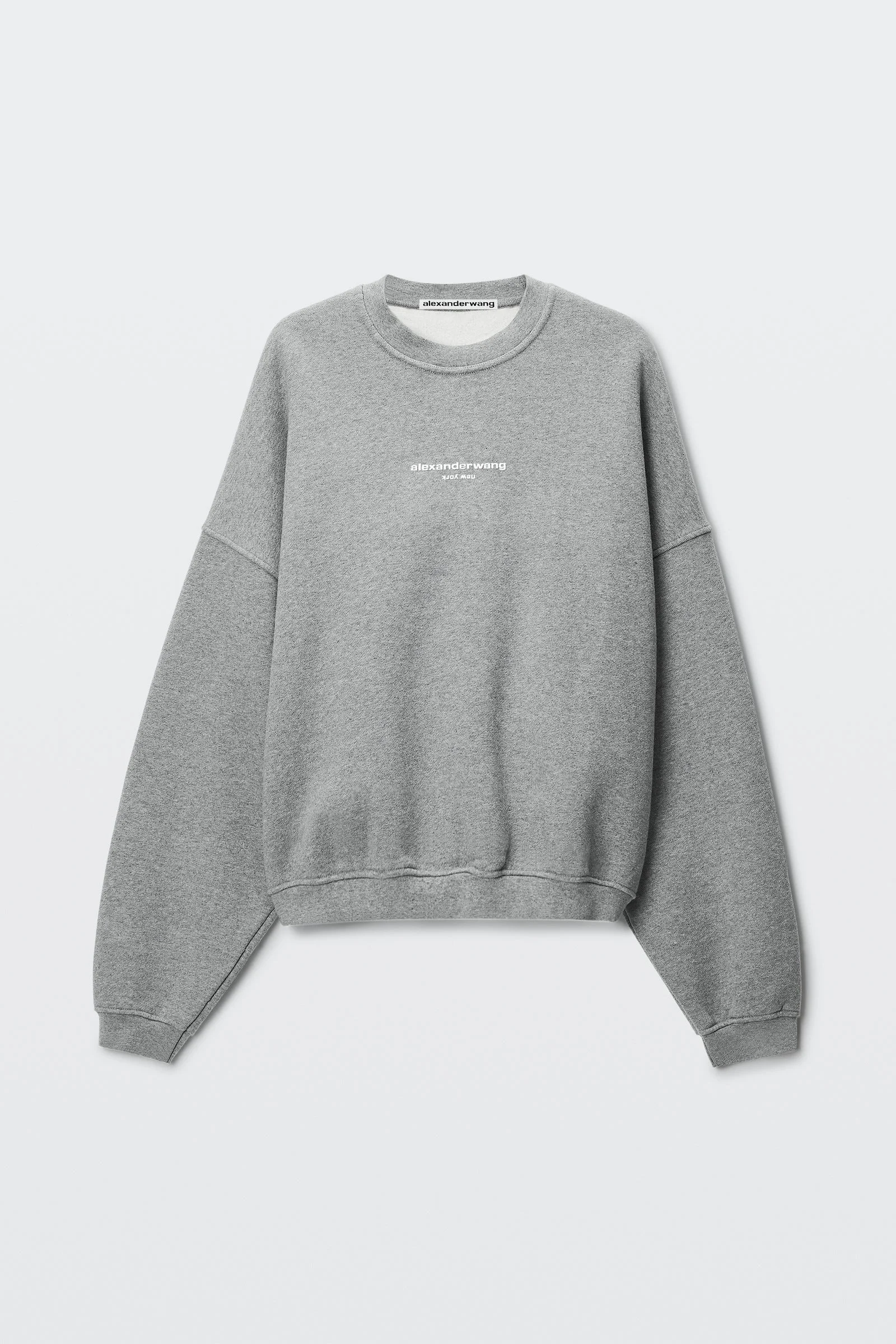 logo print oversized crewneck - 1