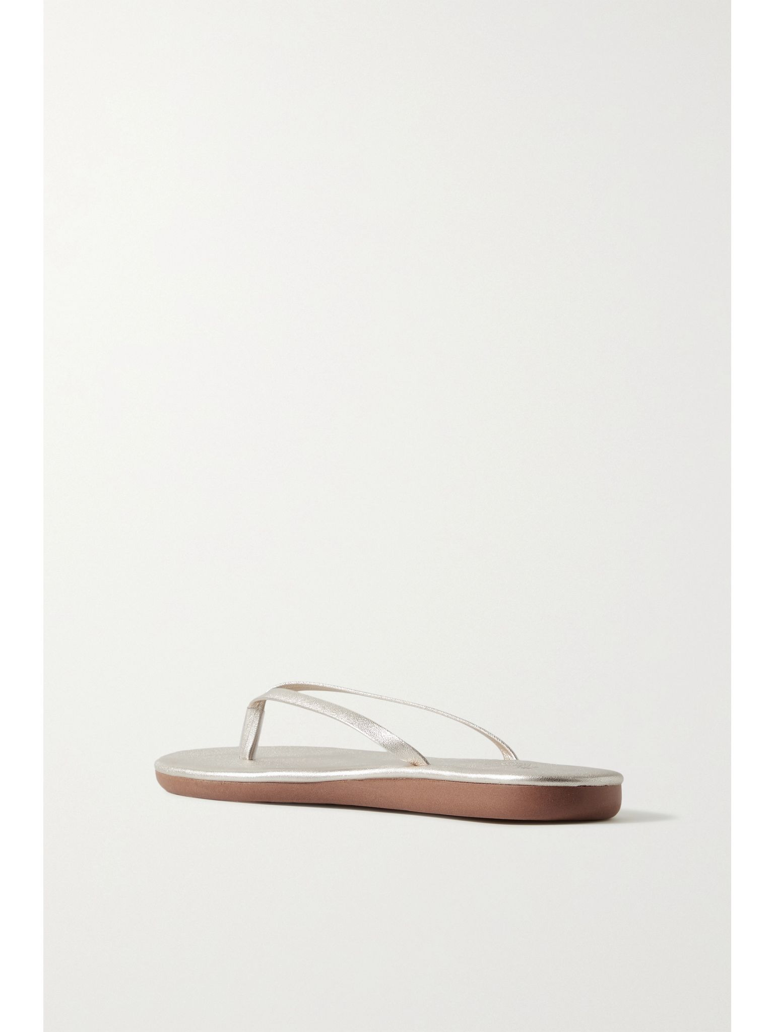 Saionara metallic leather flip flops Gold - 4