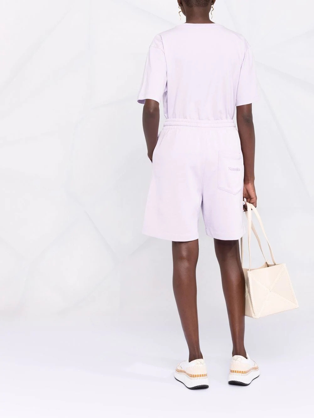 drawstring organic-cotton shorts - 6