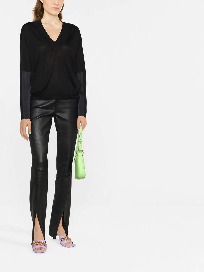TOM FORD panelled V-neck knitted jumper outlook