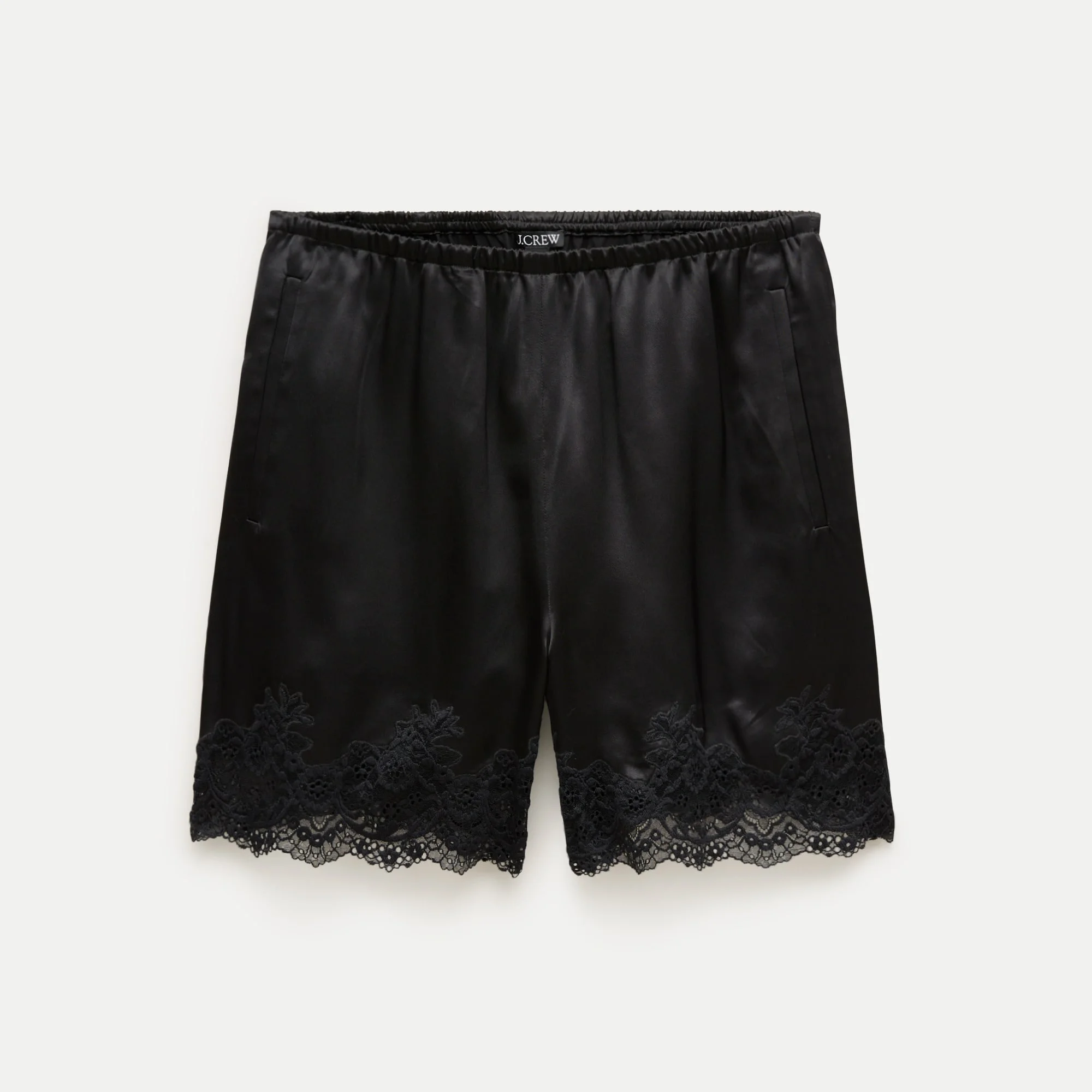 Cosmo lace-trim short in luster charmeuse - 1