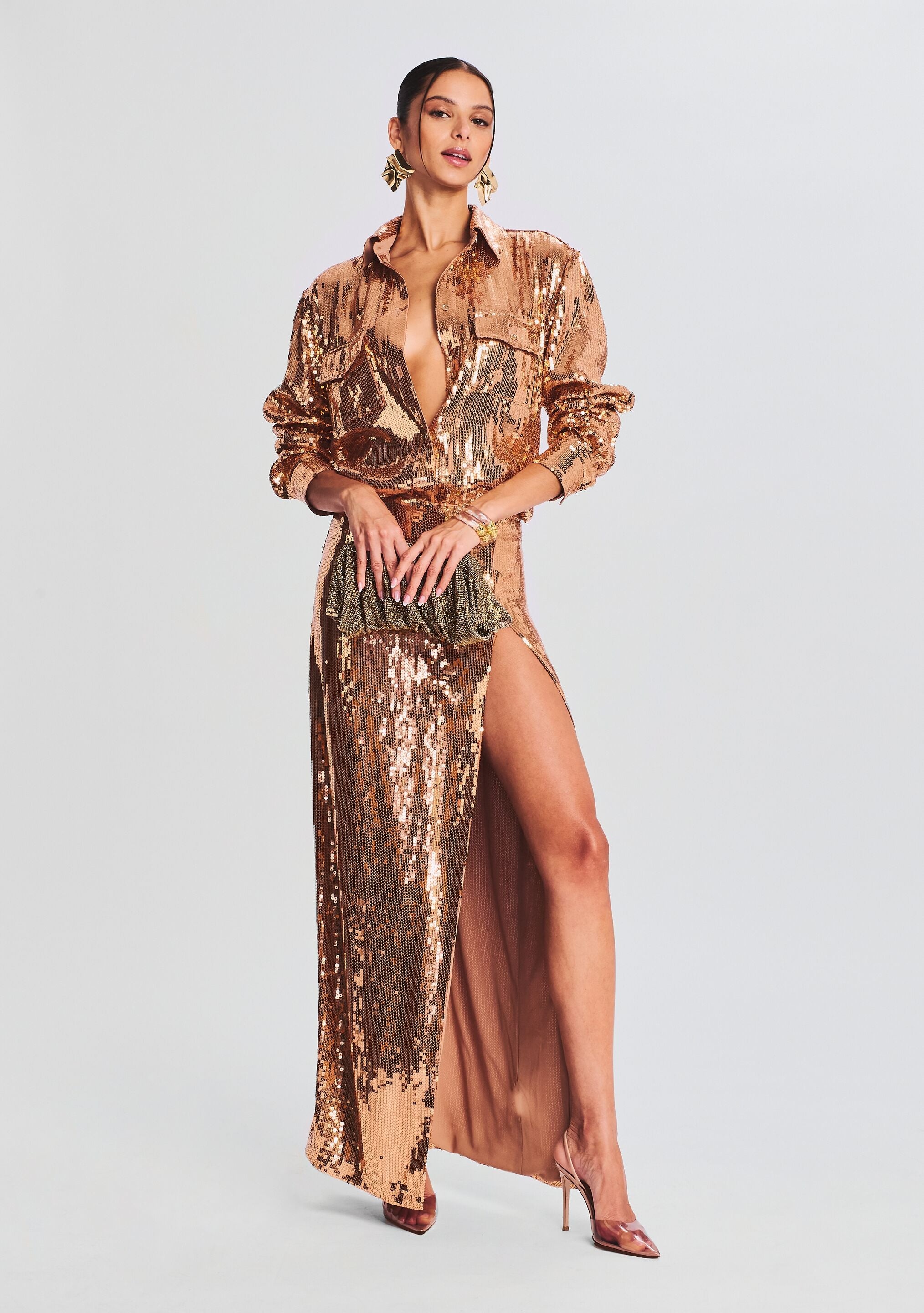 SAVANNAH SEQUIN MAXI SKIRT - 6
