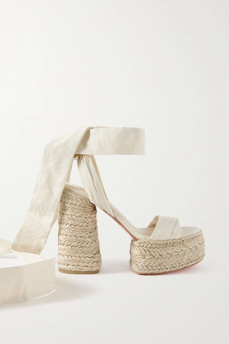 Mariza du Desert 130 gabardine espadrille platform sandals 1