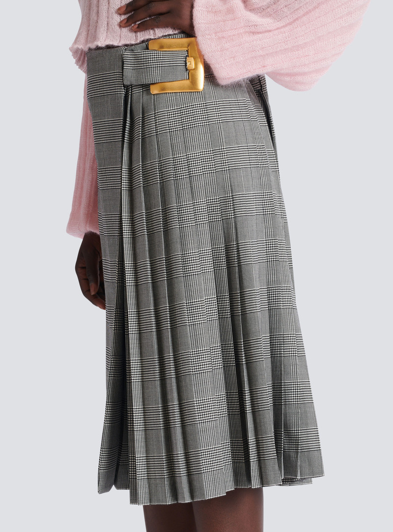 Midi skirt with Prince of Wales check 7