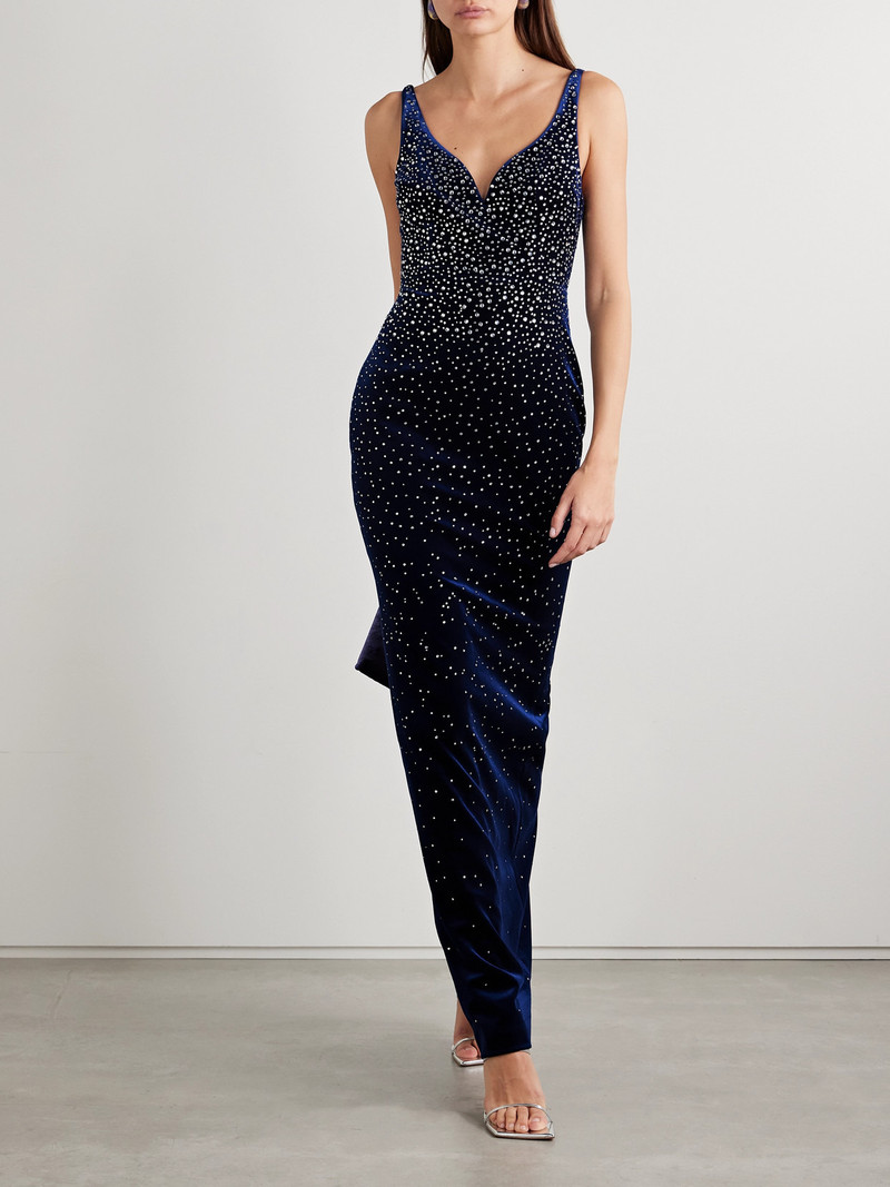 ALEX PERRY Crystal-embellished Velvet Gown outlook