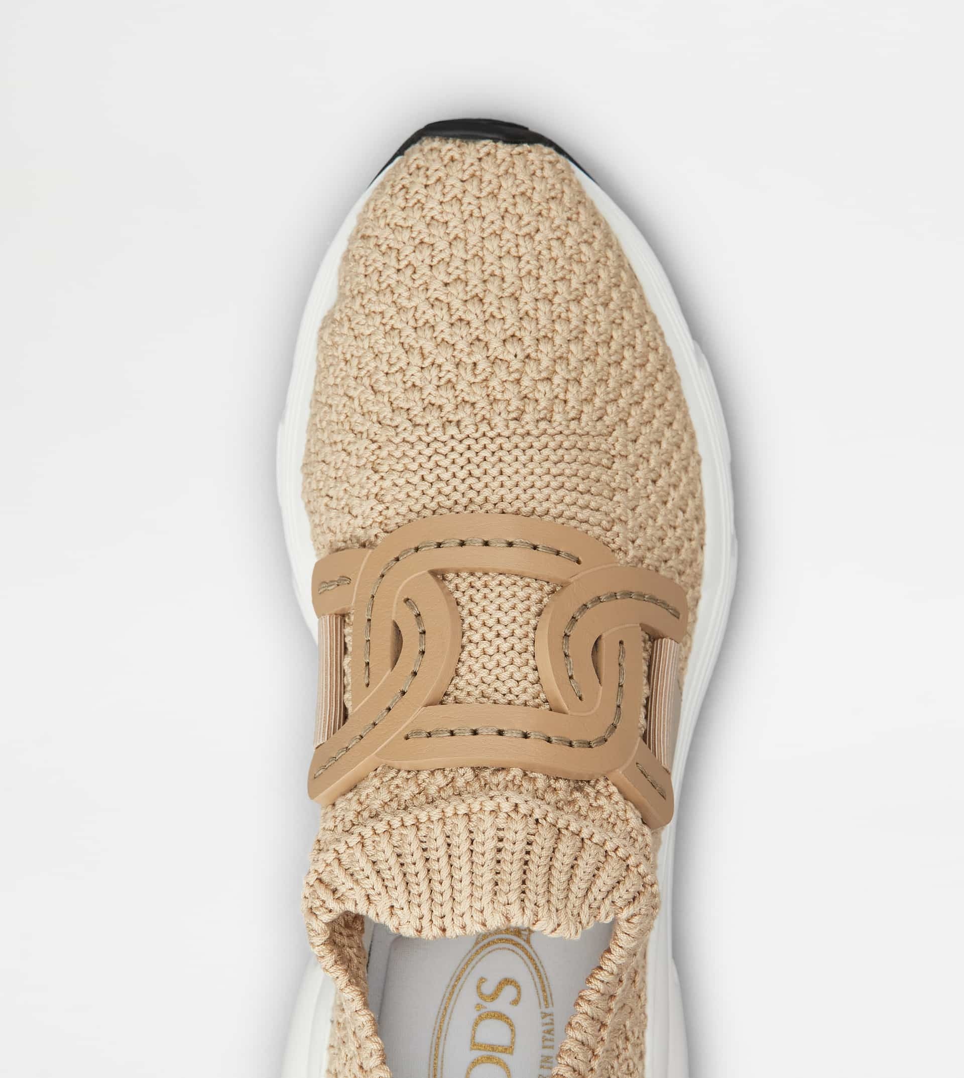 KATE SLIP-ON SNEAKERS IN FABRIC - BEIGE - 4