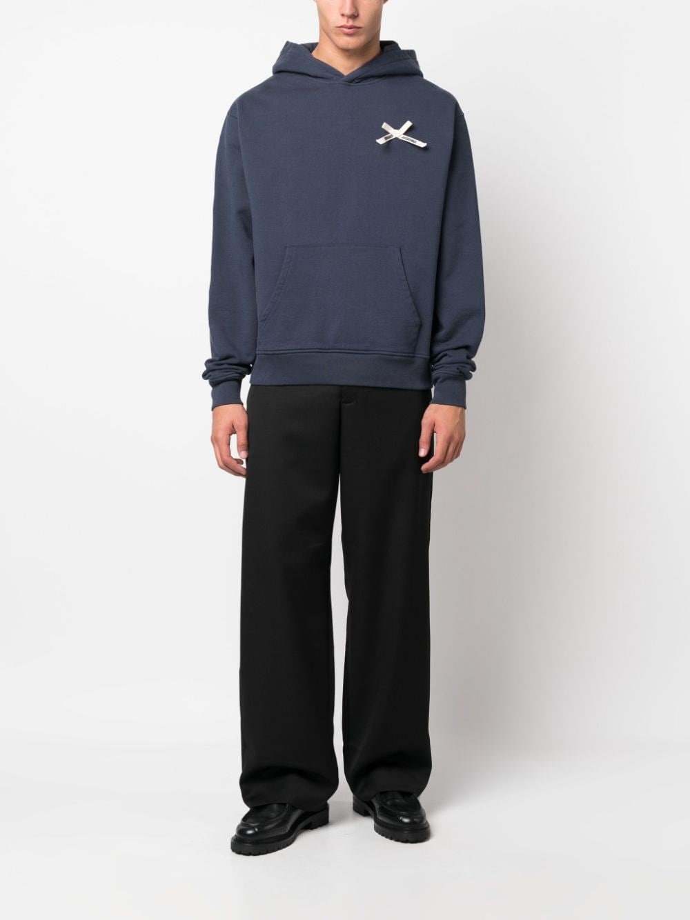Noeud bow-embellished cotton hoodie - 2