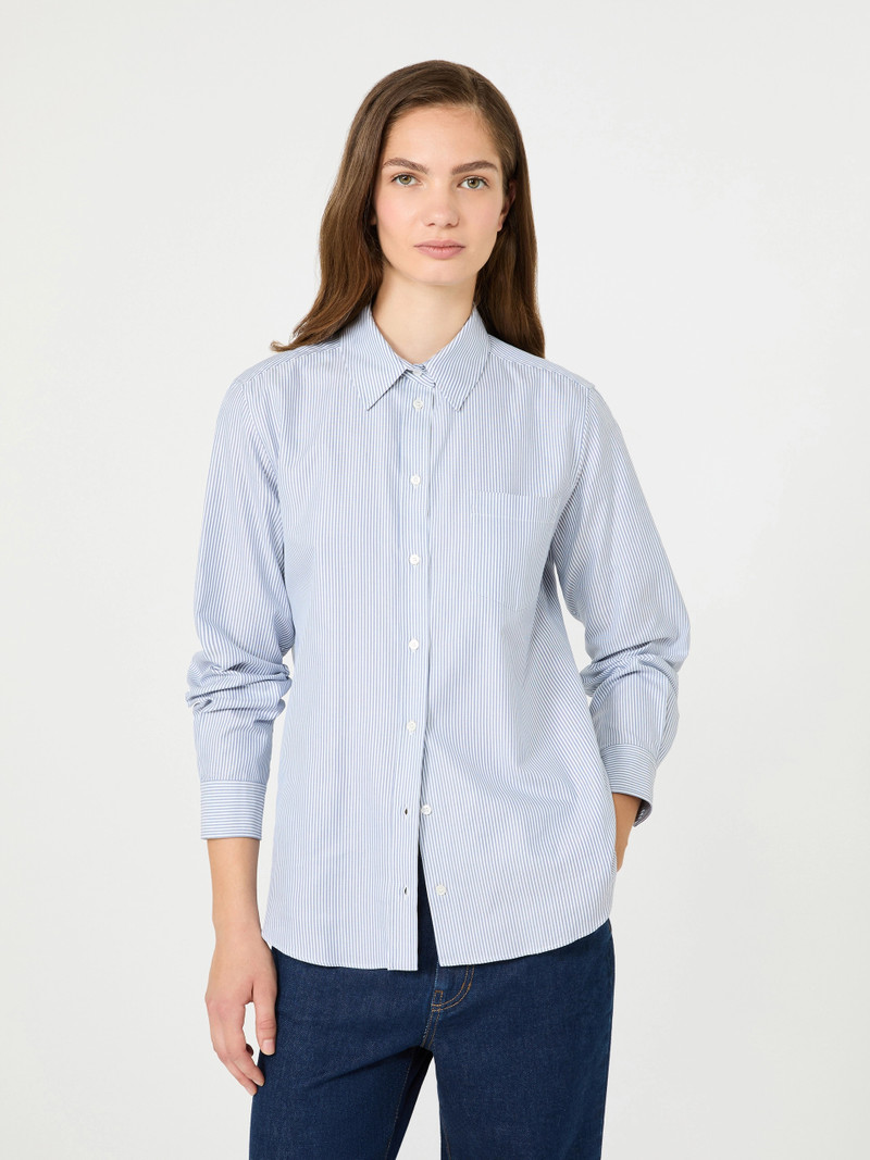 COBALTO Cotton Oxford shirt - NAVY 5