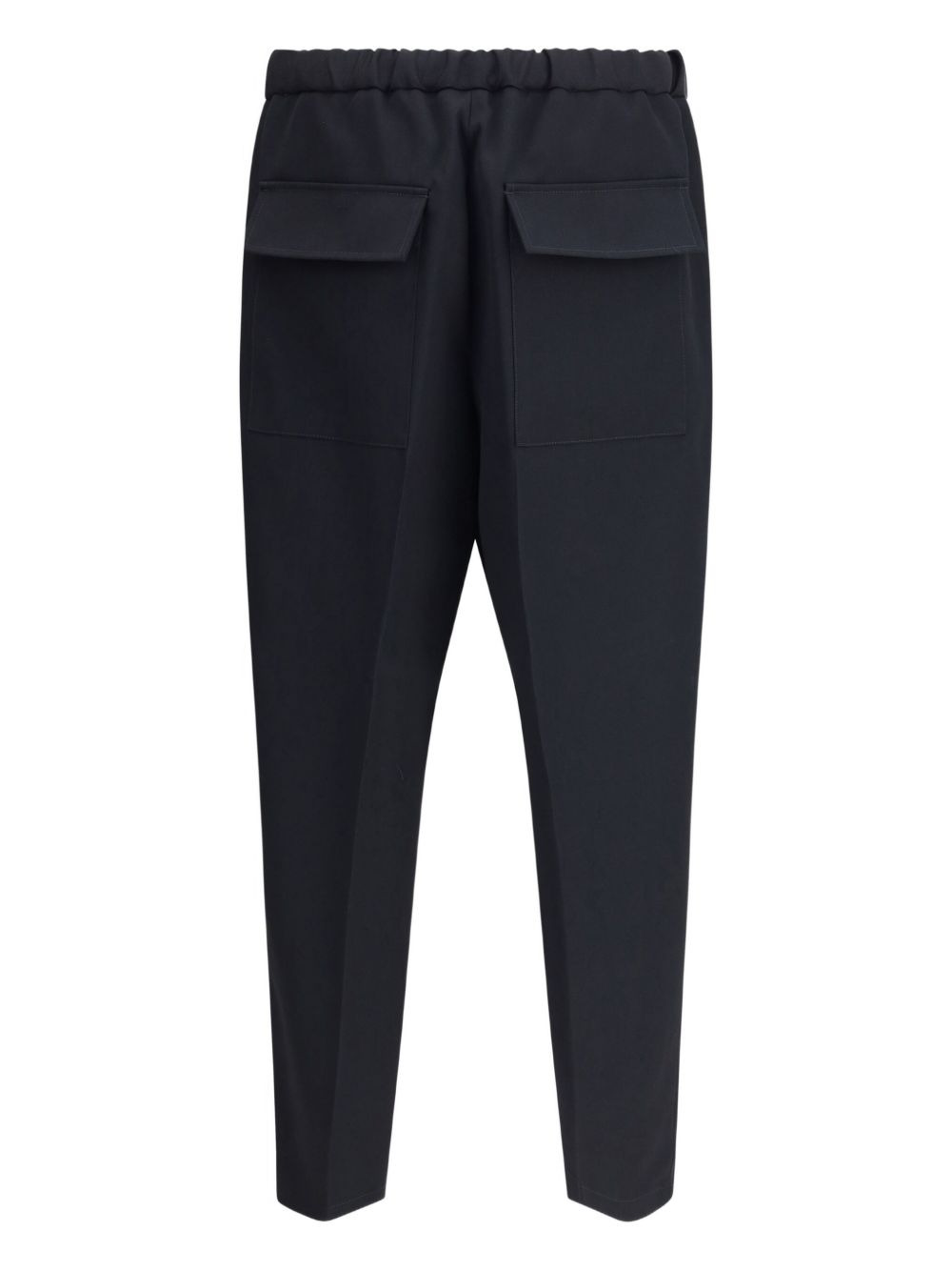 elastic-waist wool trousers - 2