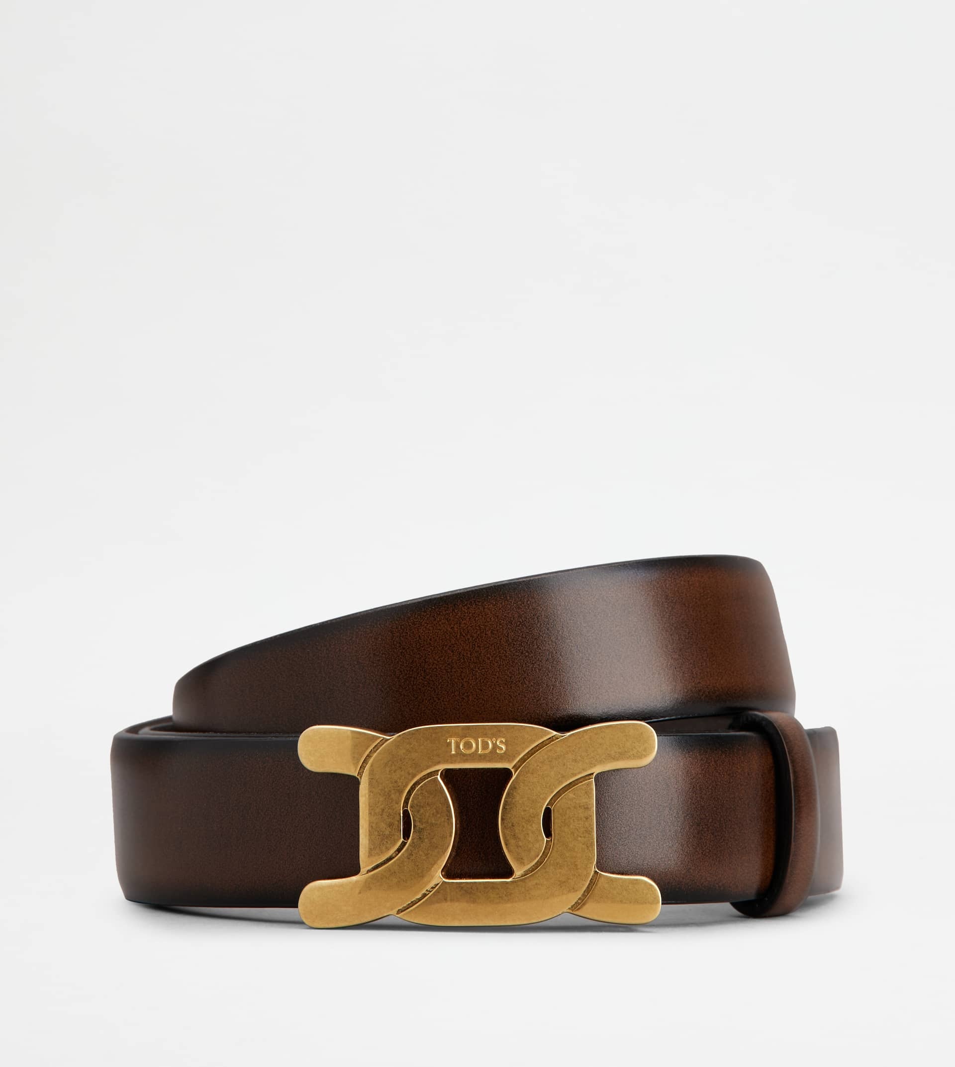 KATE BELT IN LEATHER - BROWN - 1