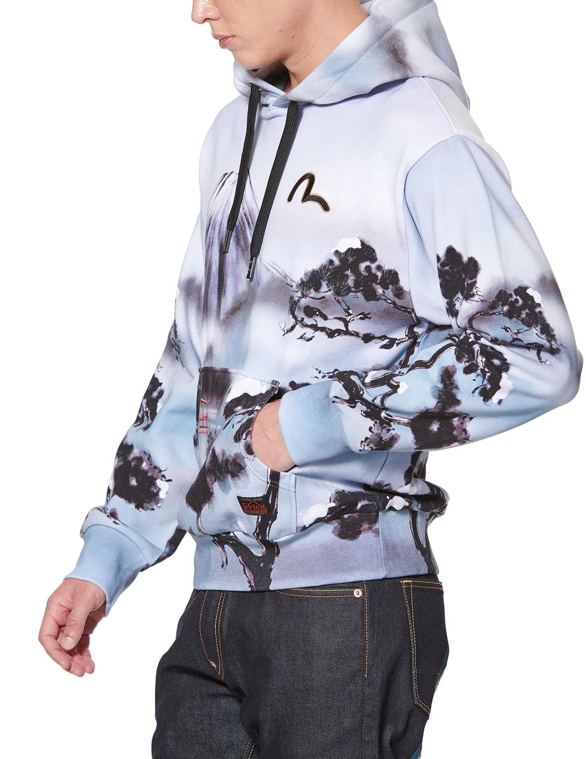 Allover Mountain and Taka Print Hoodie - 9