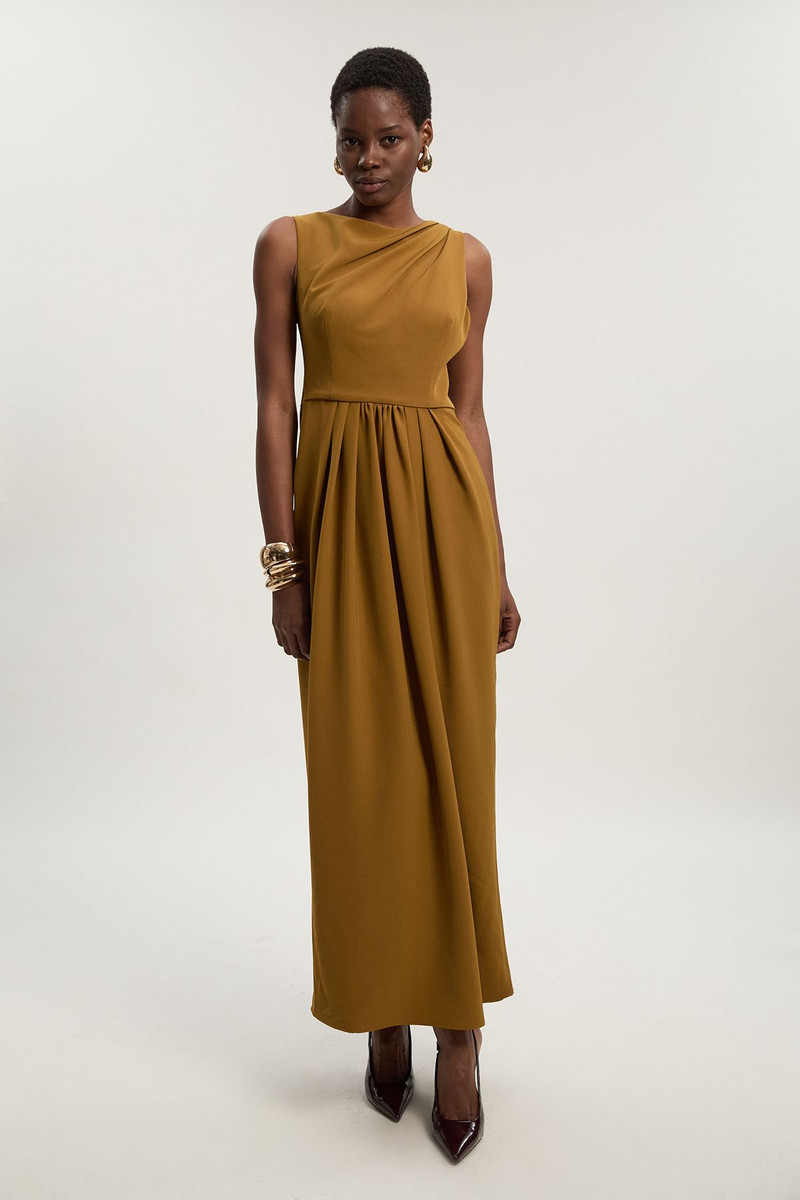 KAREN MILLEN Petite Tailored Drape Maxi Dress outlook