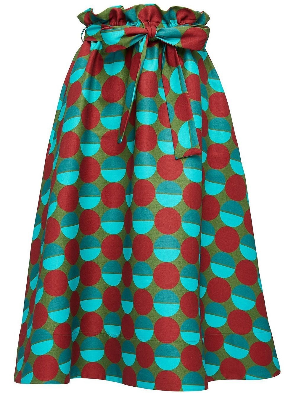 Sardegna graphic-print A-line skirt - 1