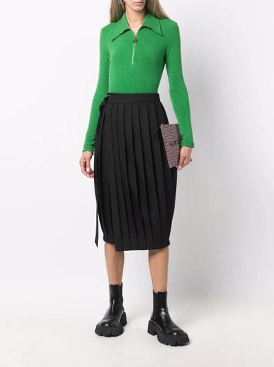 AMI Paris mid-length pleated skirt outlook