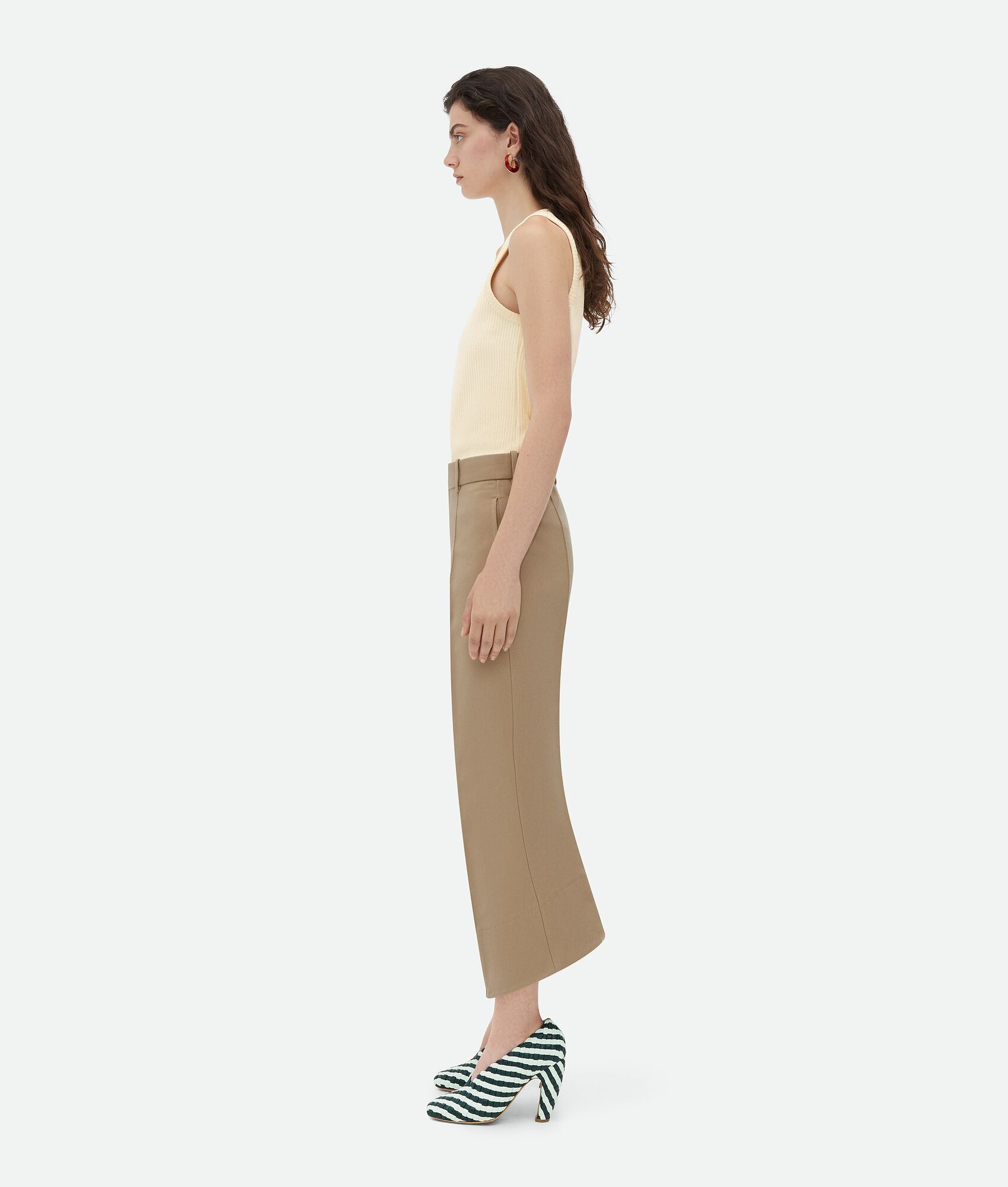 Curved Cotton Trousers - 2