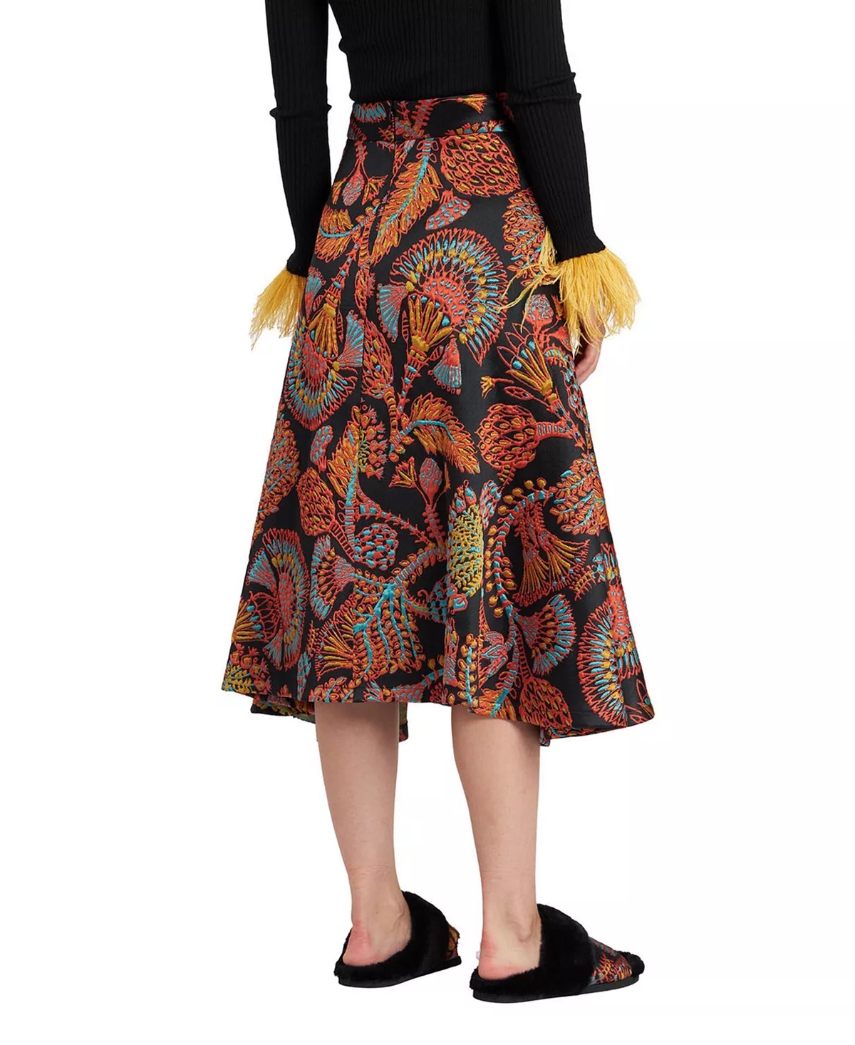 Milano Skirt Jacquard Sicomore Black - 2