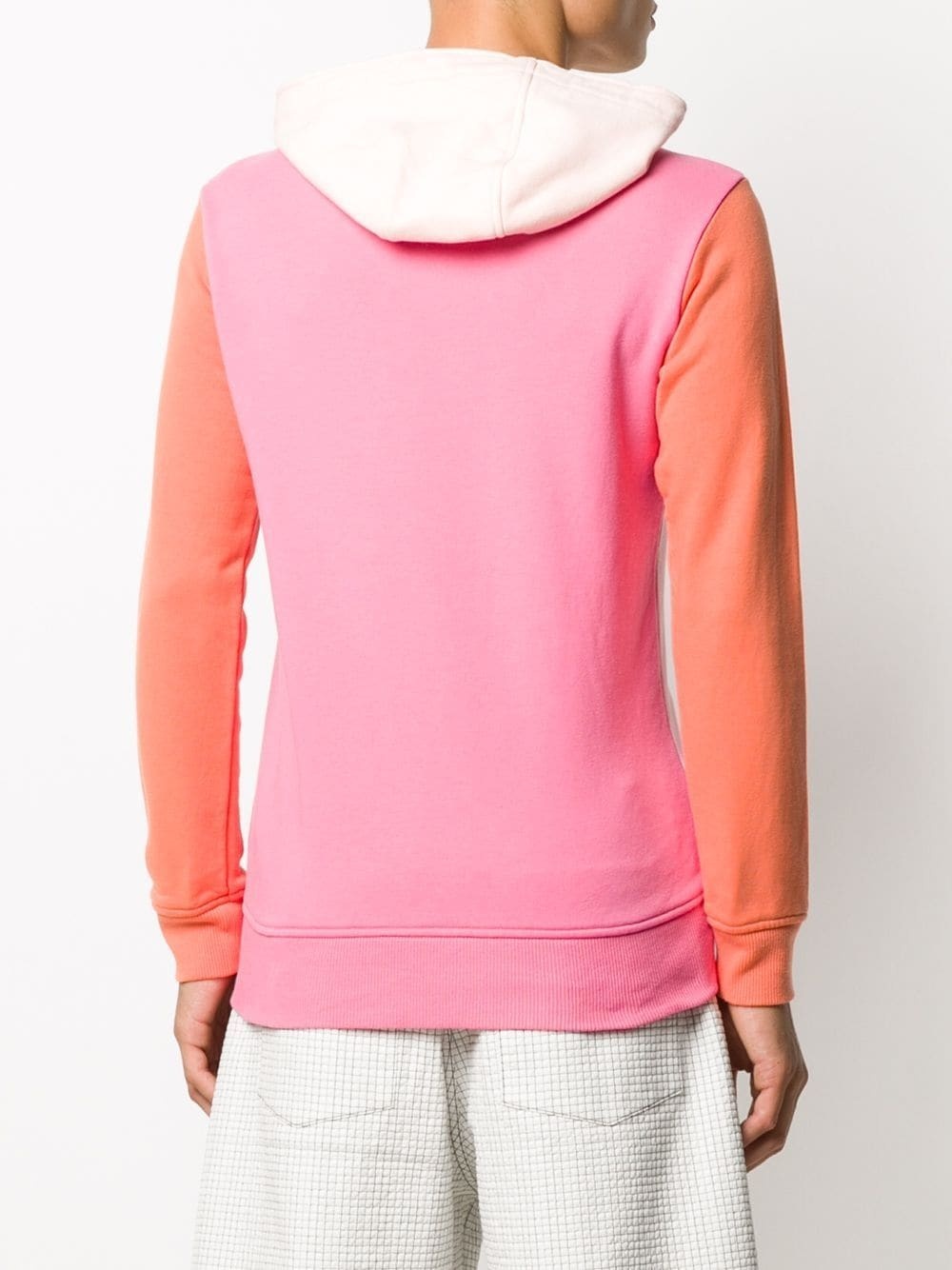 colour-block cotton hoodie - 4