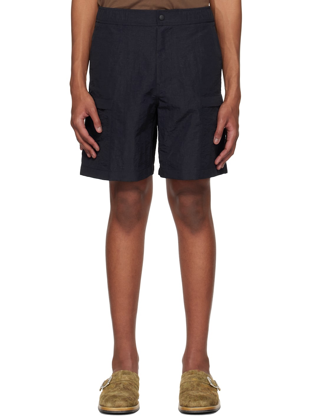 Navy Side Pocket Cargo Shorts - 1