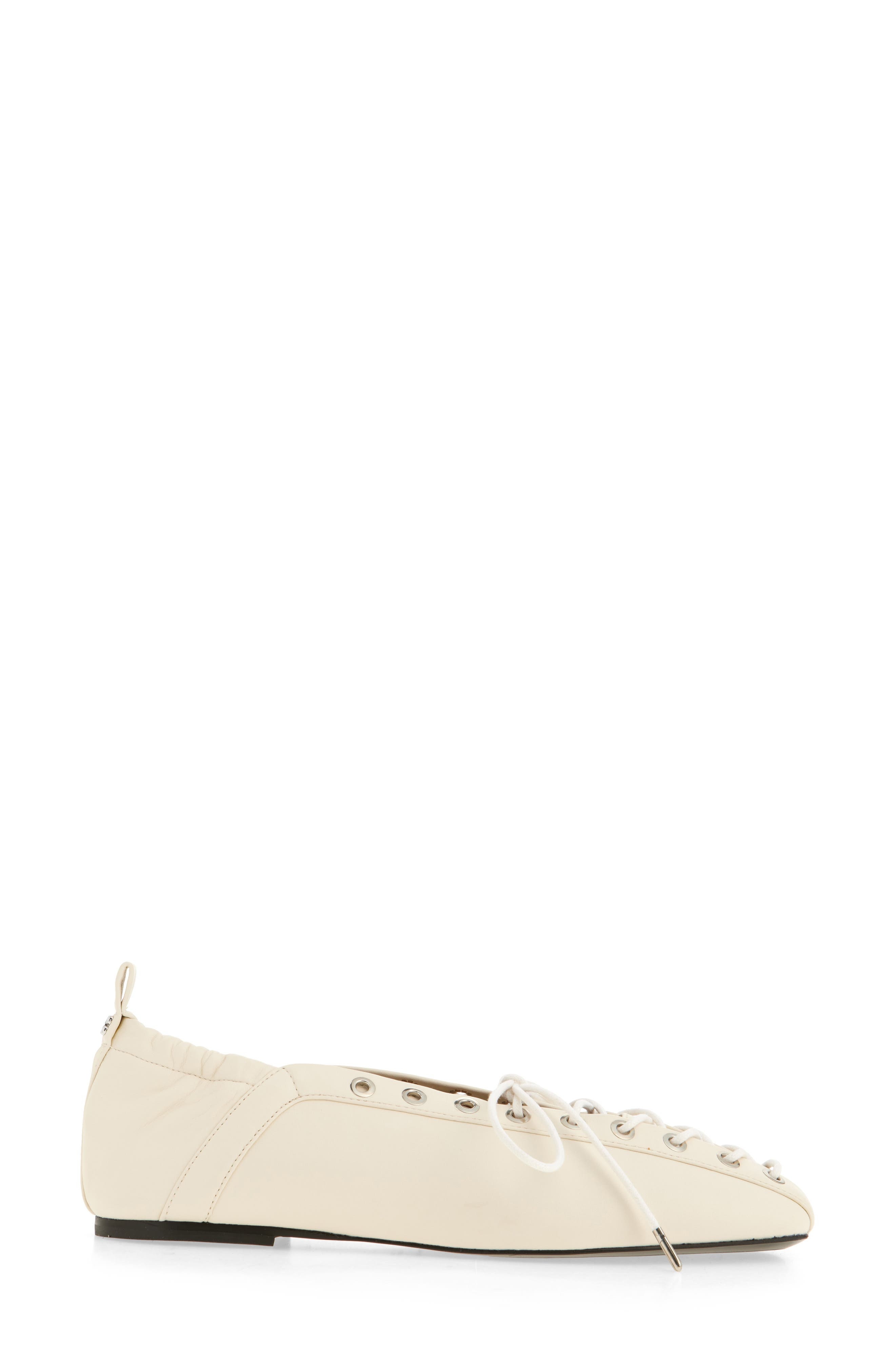 Ganni Ghillie Ballerina Flat in Egret at Nordstrom - 3
