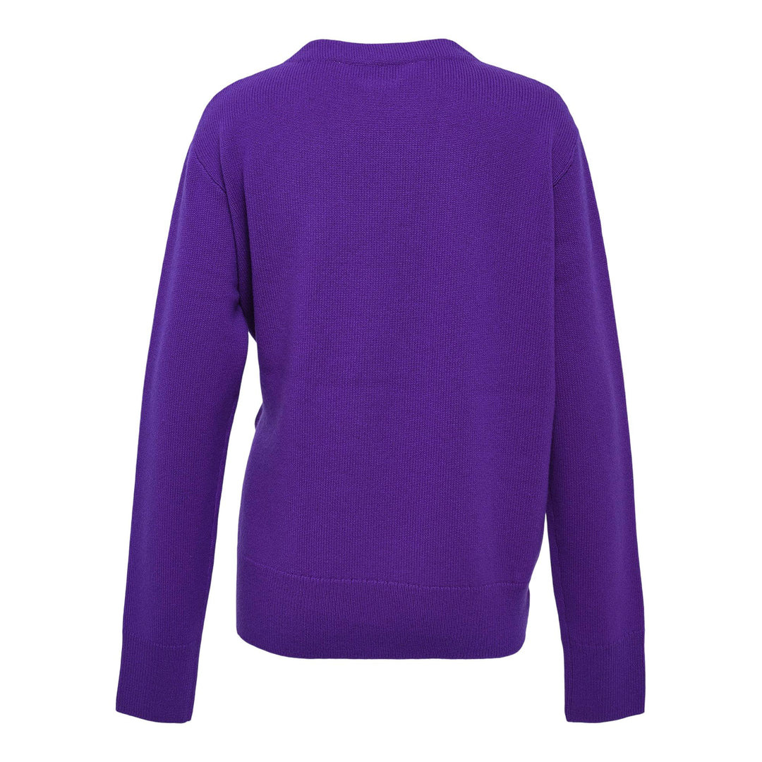 Overlapping Embellished Knit Top - 2