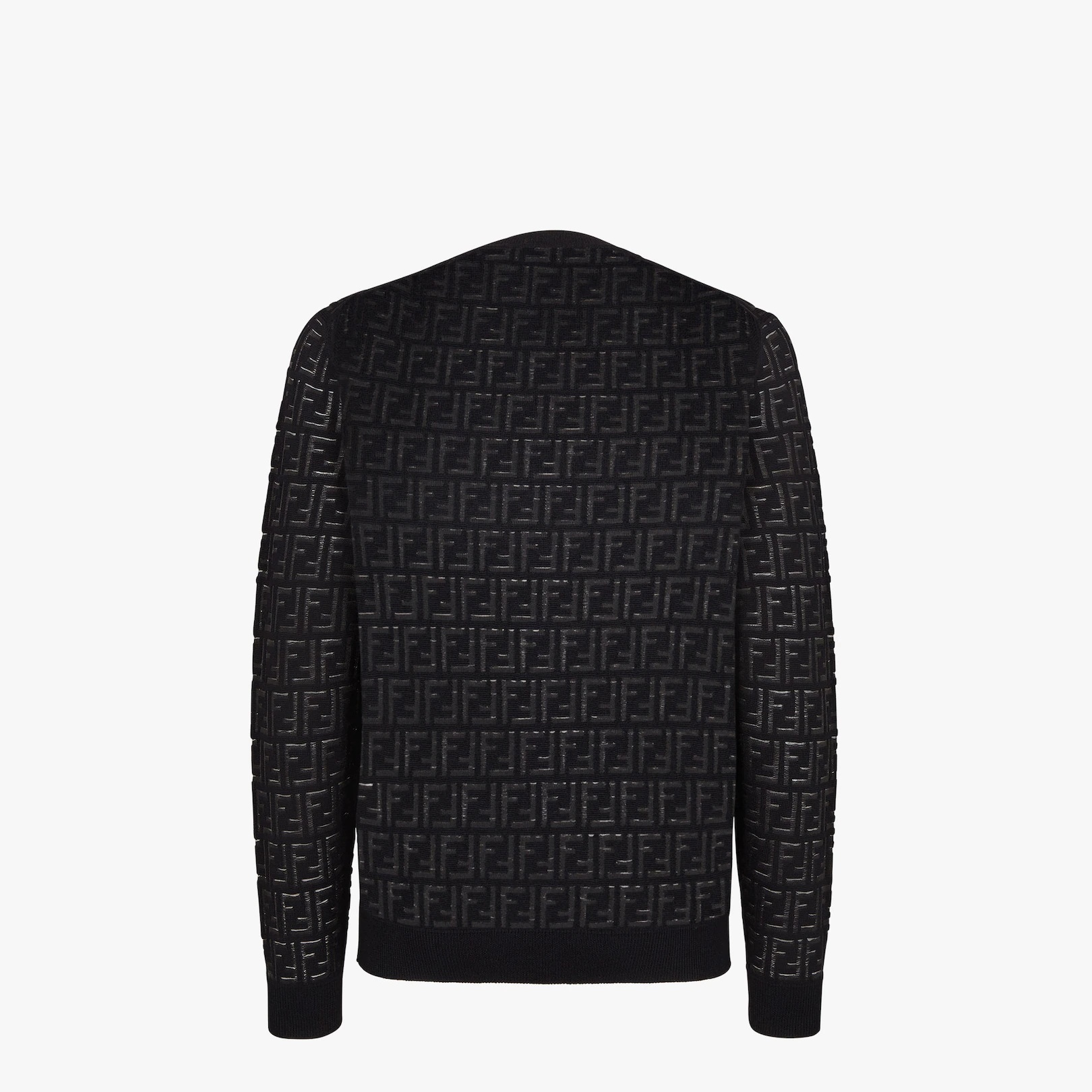 Sweater in black nylon and wool - 2