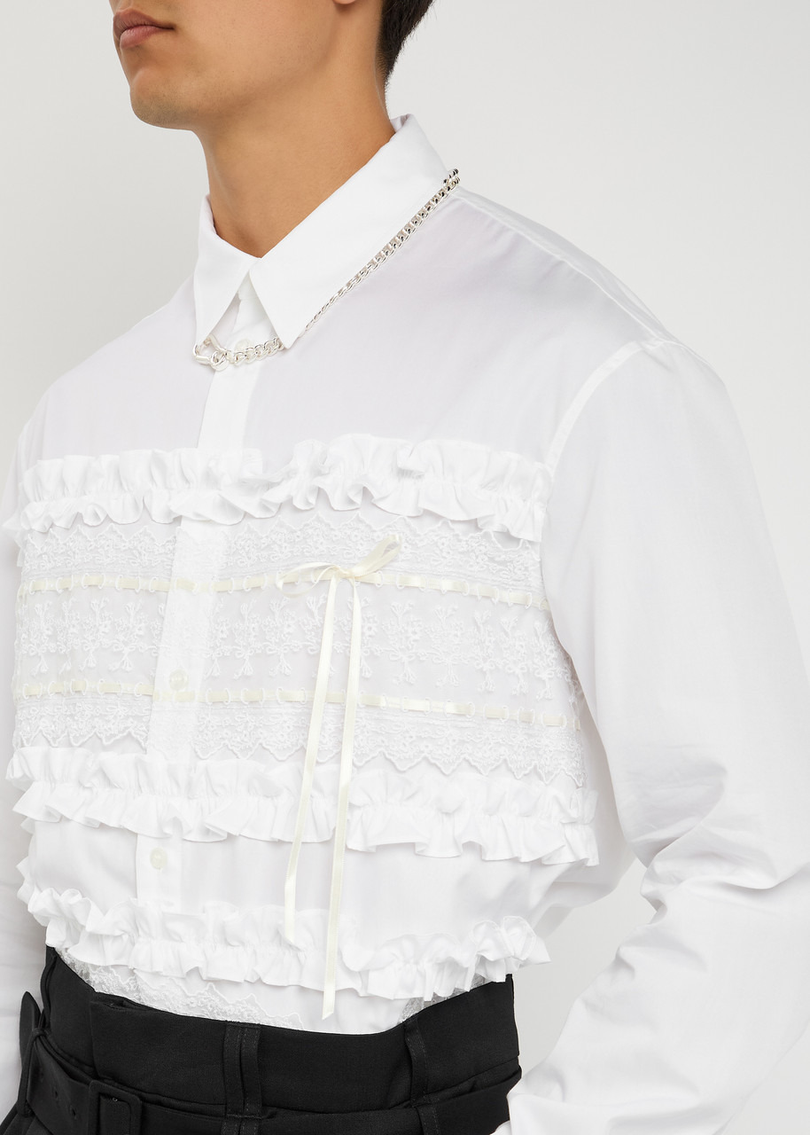 Simone Rocha Ruffled Panelled Cotton Shirt - 5