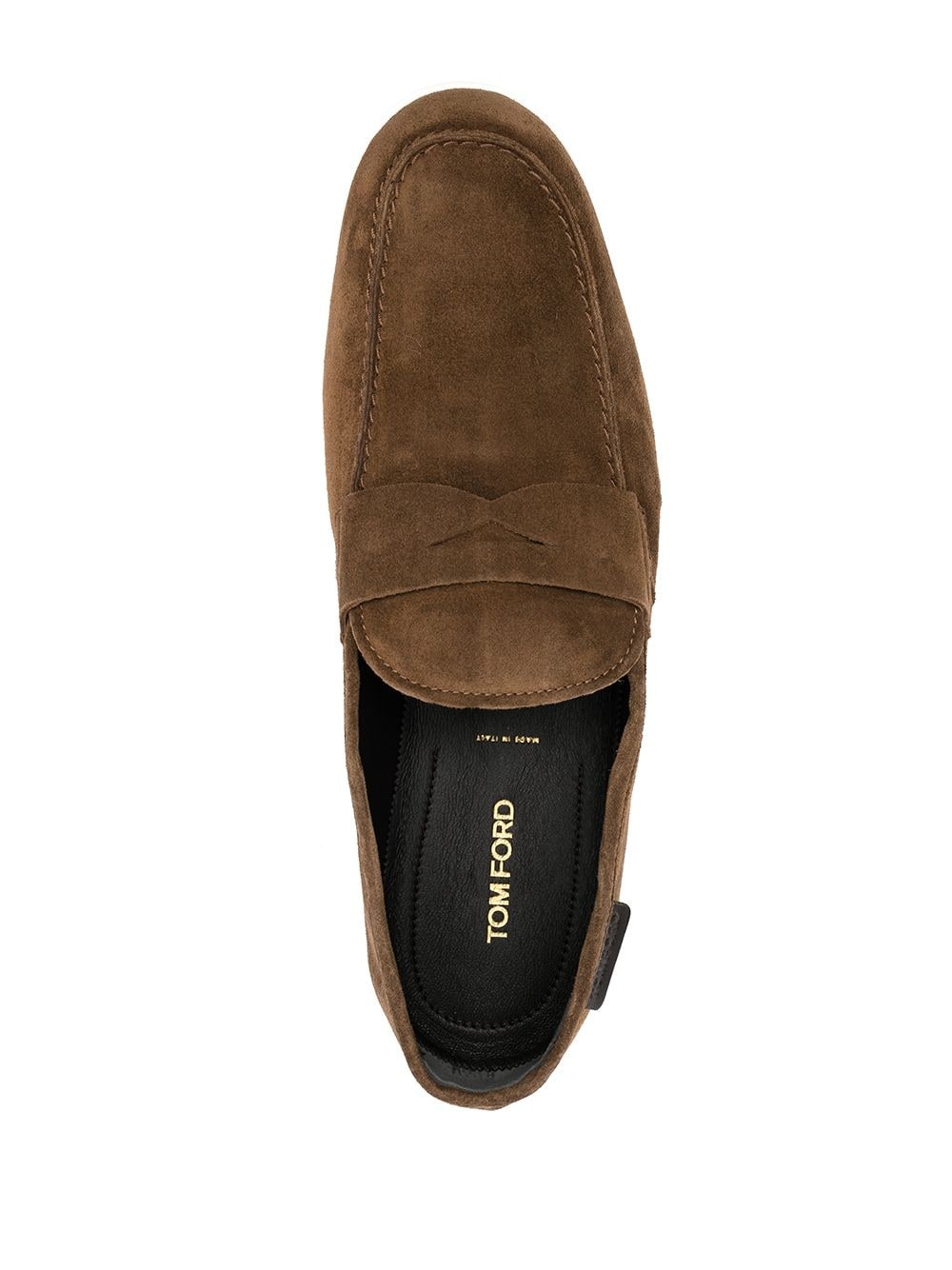 suede penny loafers - 4