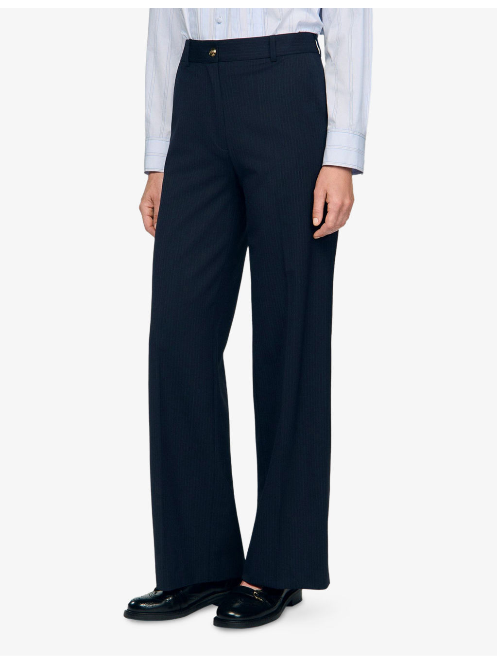 Striped Straight-Leg Stretch Wool-Blend Trousers - 3
