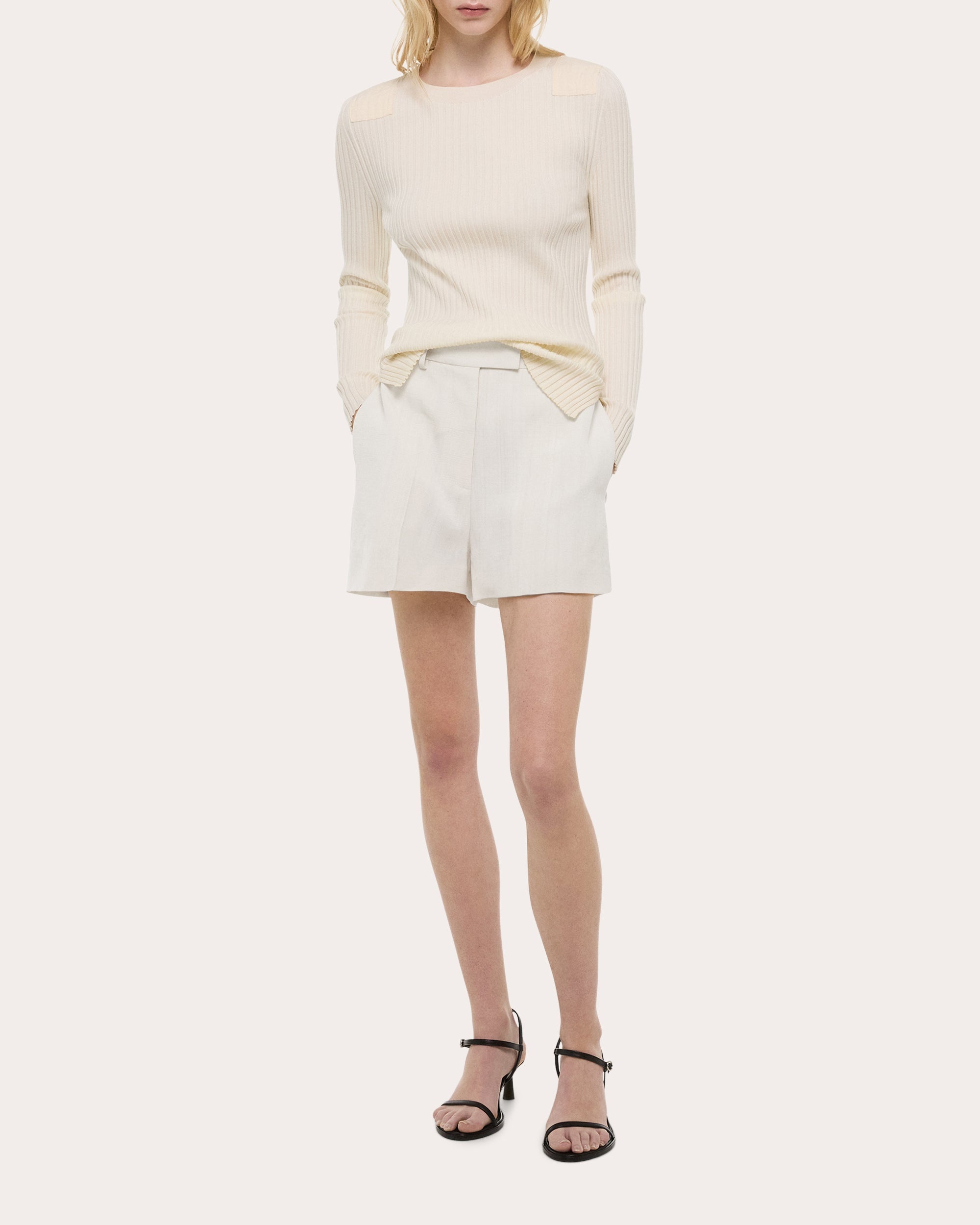 High-Rise Flared Shorts - 5