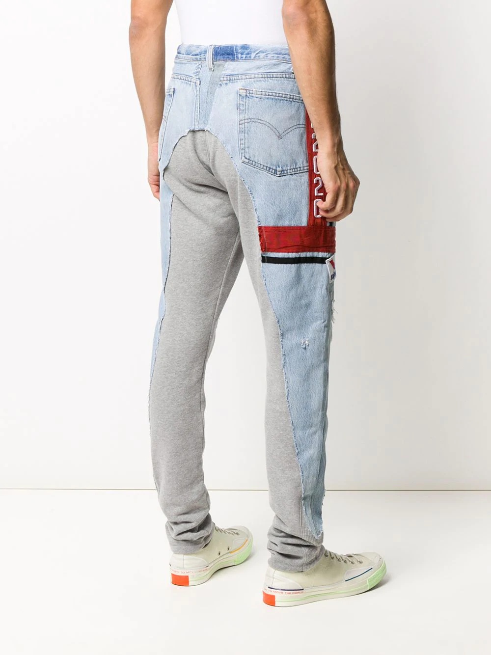 contrasting panel jogger jeans - 4