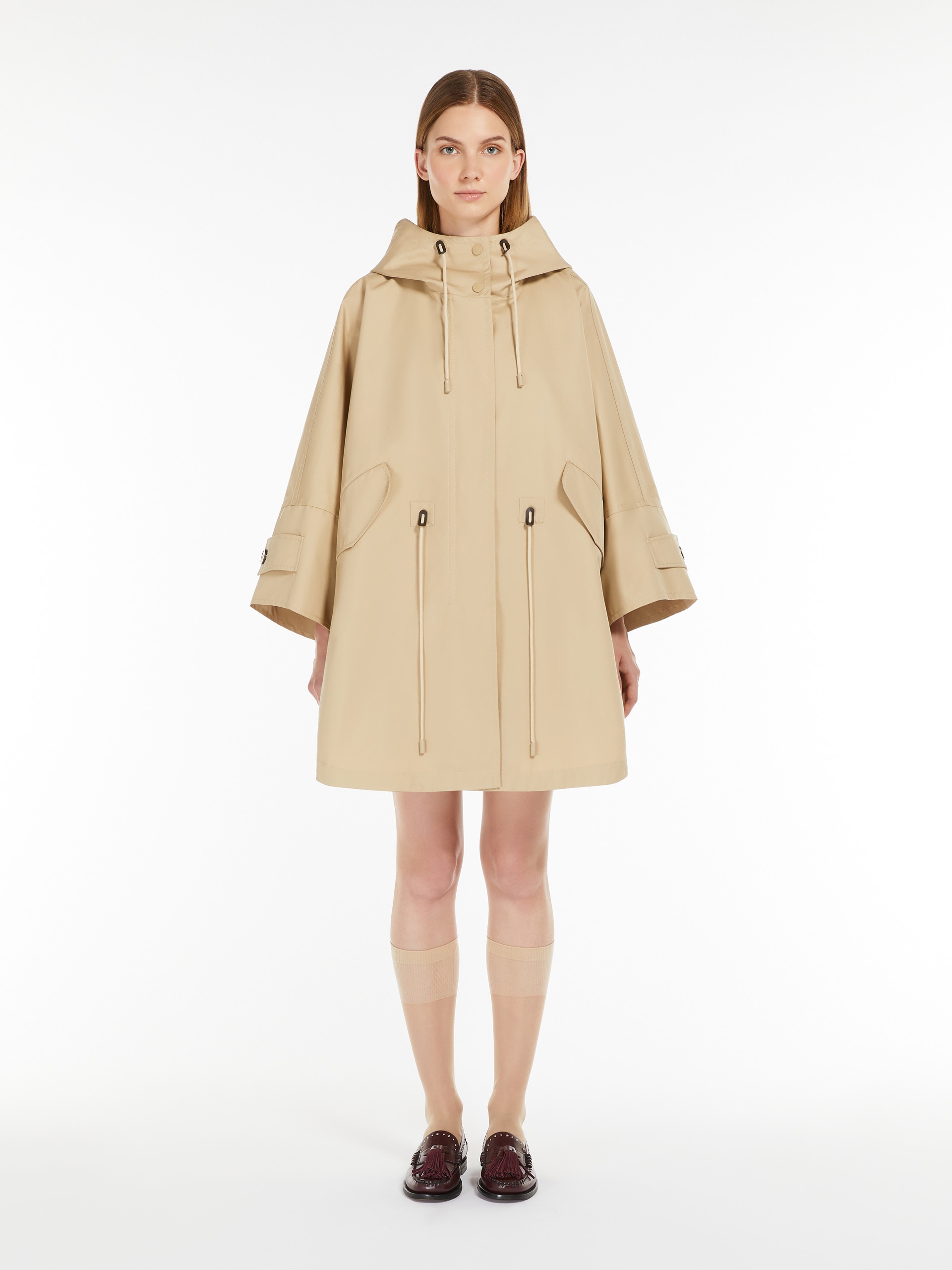 USA Water-repellent cotton gabardine cape - 3