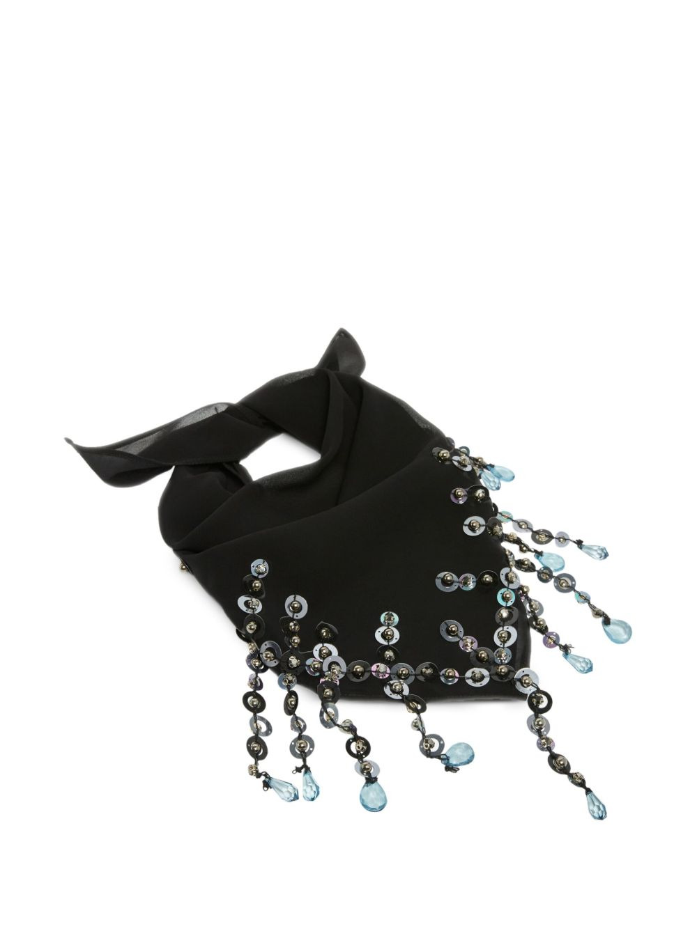 beaded-fringe scarf - 3
