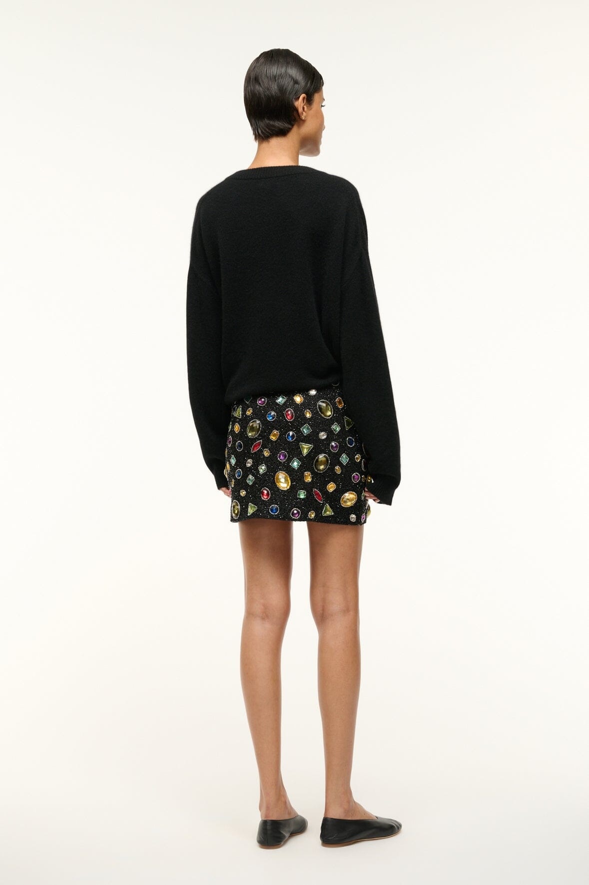 STAUD SUPERNOVA SKIRT BLACK CELESTIAL - 4