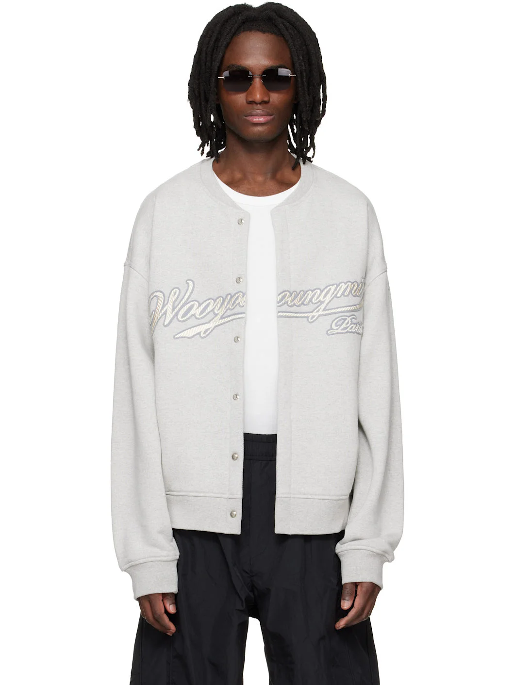 Gray Cardigan Sweatshirt - 1