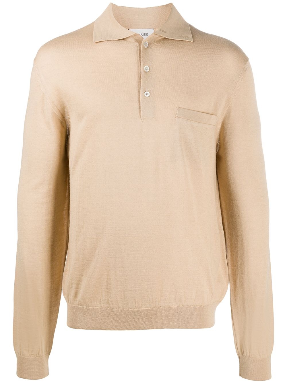 rib-trimmed polo shirt - 1