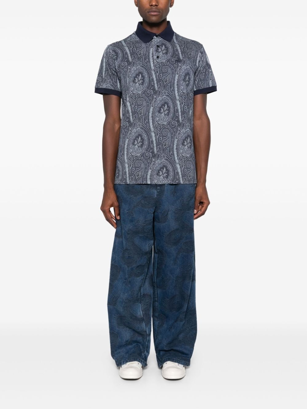 paisley-print polo shirt - 2