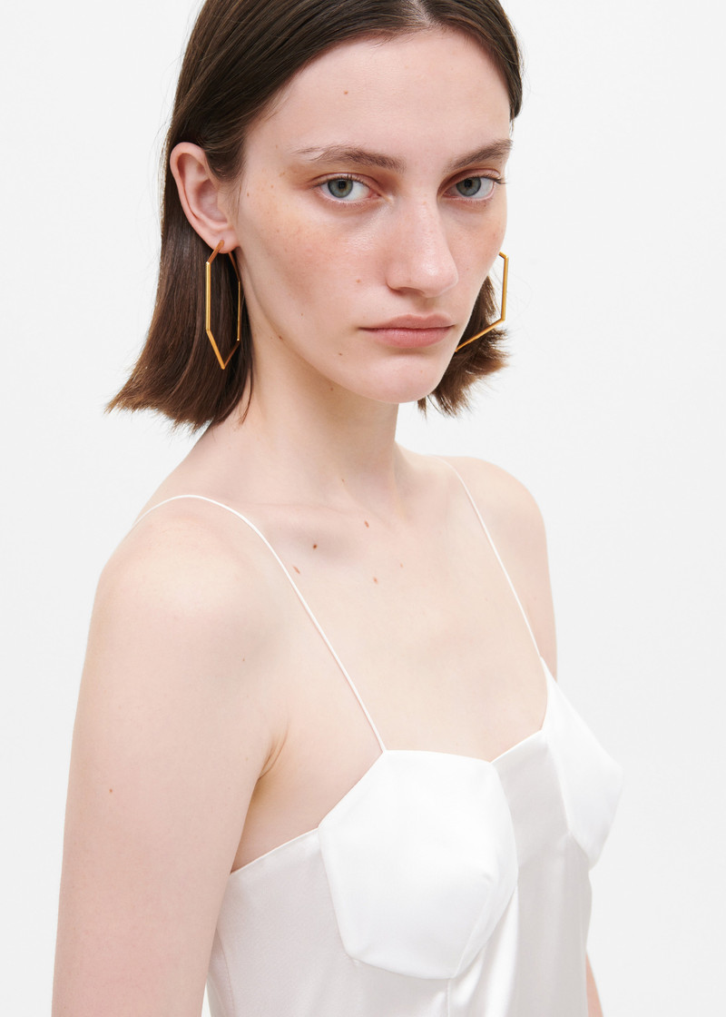 Bevza Thin Honeycomb Hoops - Gold 3