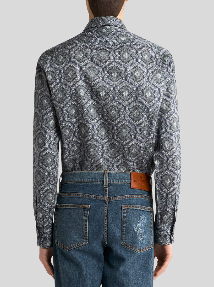 COTTON SHIRT WITH ALL-OVER PRINT - 4