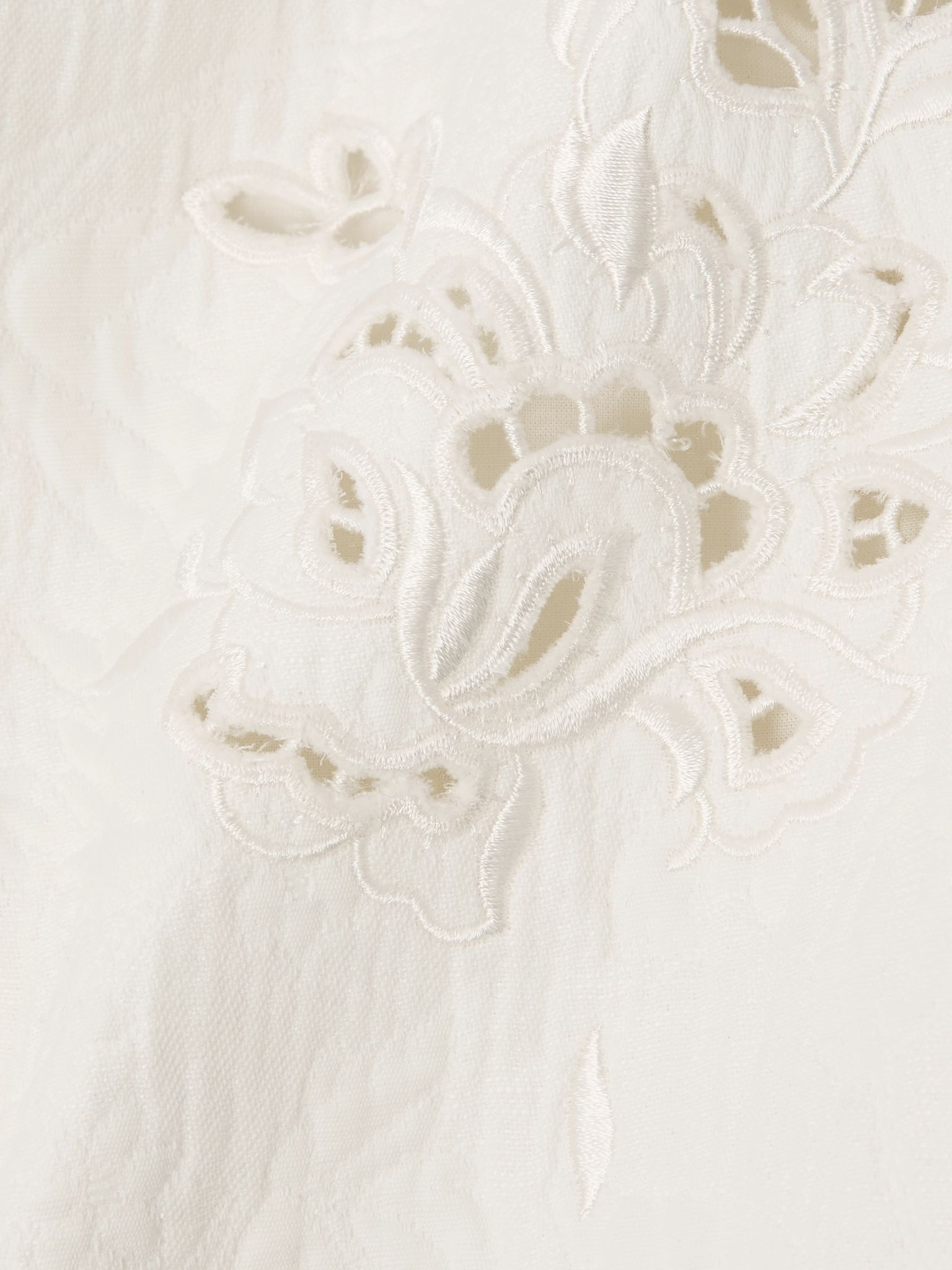 Double-breasted broderie anglaise cotton-blend cloqué blazer White - 4