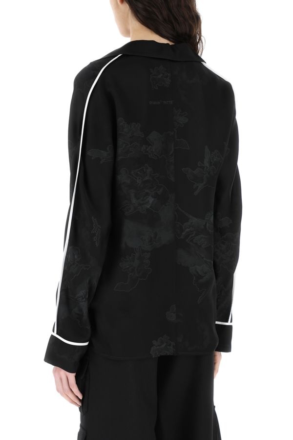 Embroidered satin shirt - 5