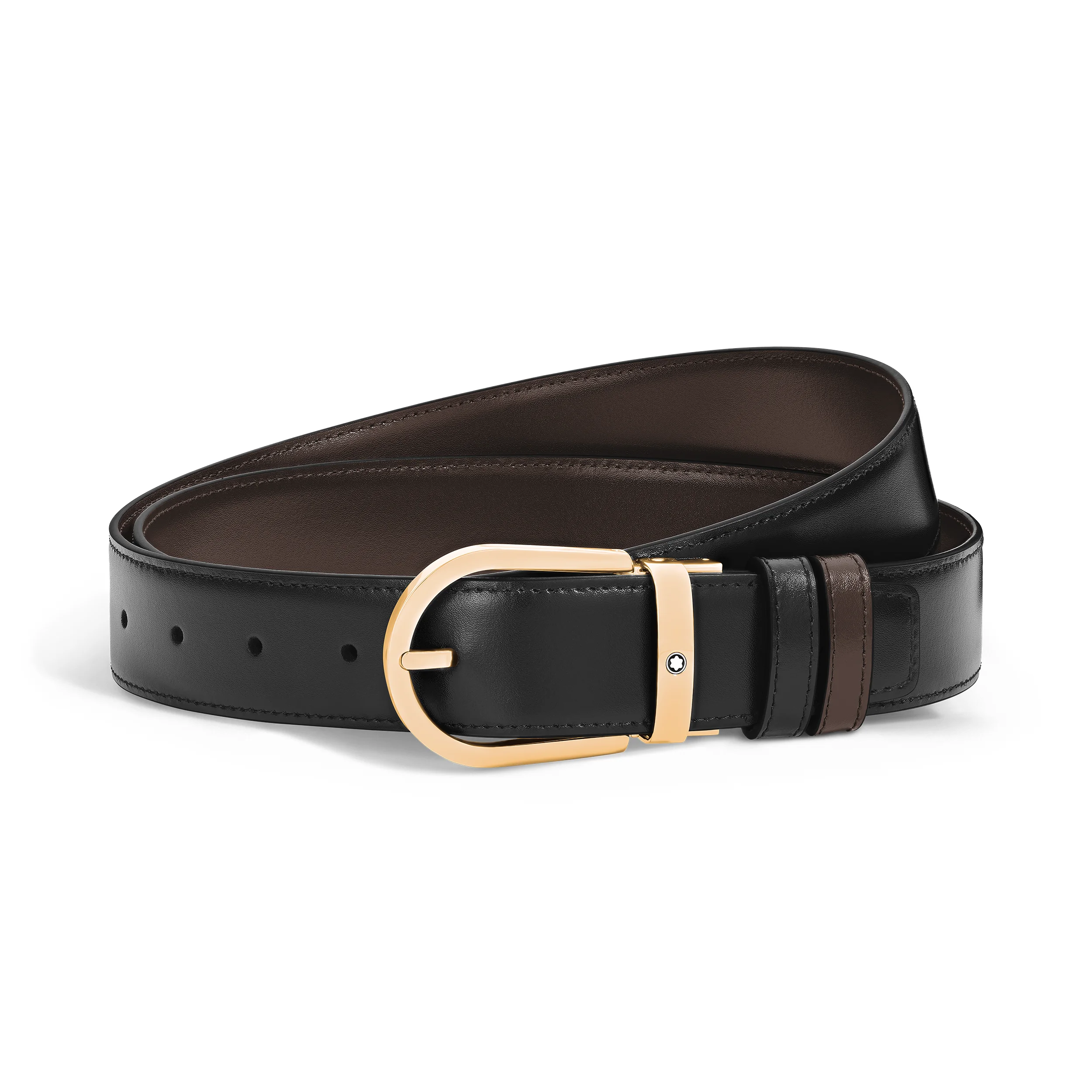 HORSESHOE 35 MM REVERSIBLE BELT IN MEISTERSTÜCK LEATHER - 1