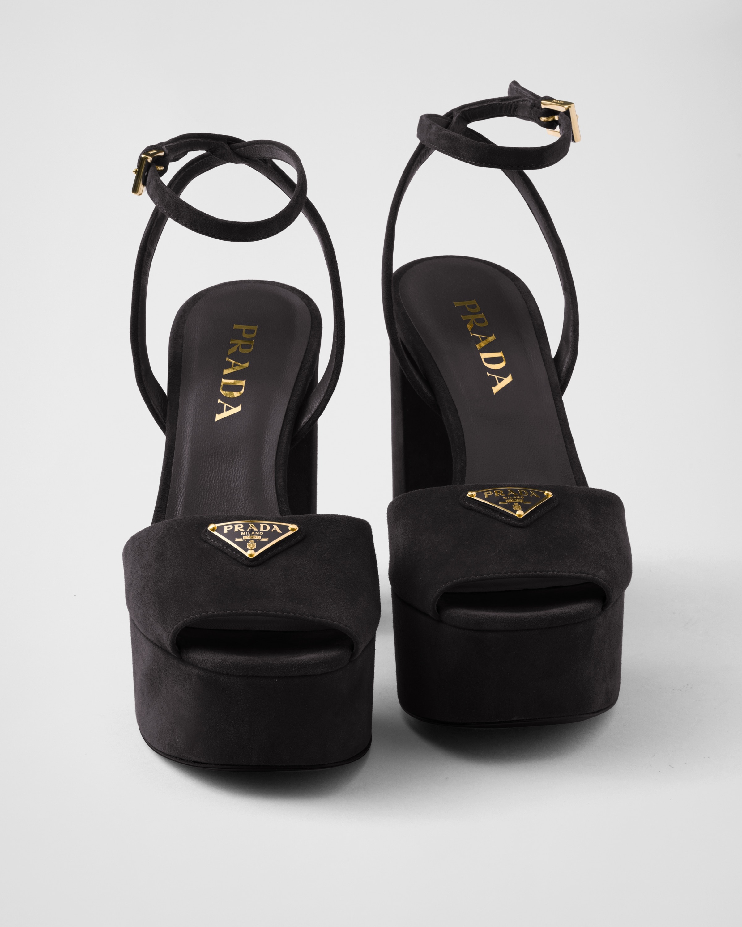 Suede platform sandals - 5