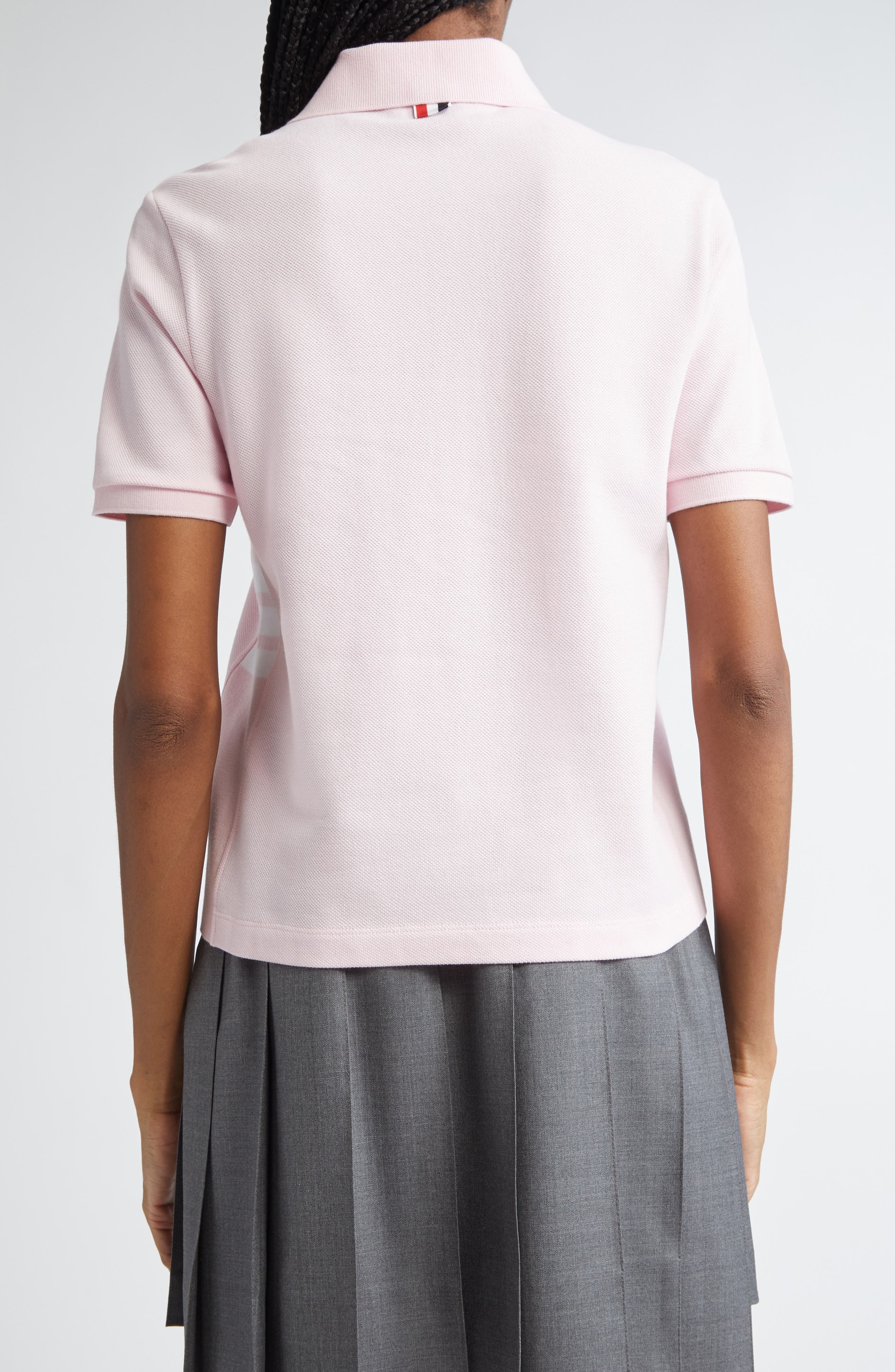 Thom Browne 4-Bar Cotton Piqué Polo in Pink at Nordstrom - 3