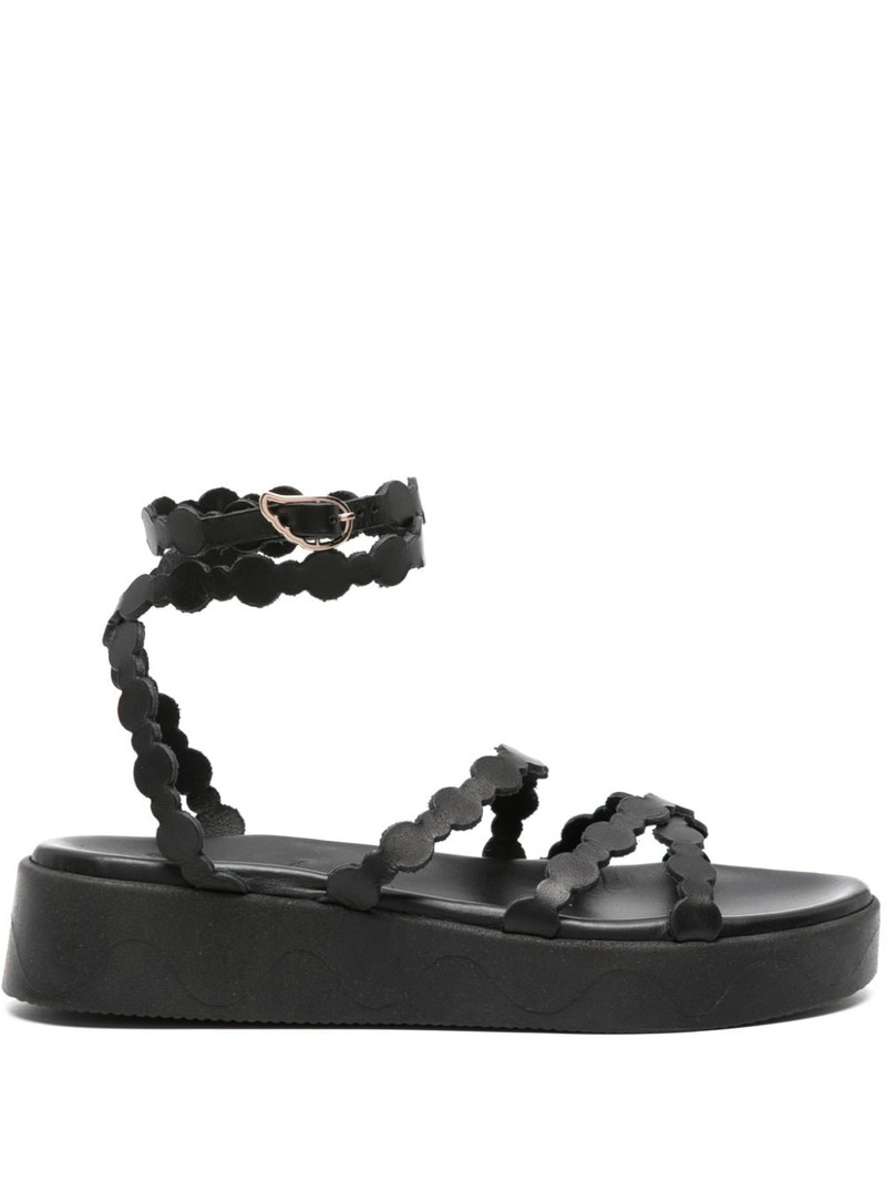 Aspis flatform leather sandals 1