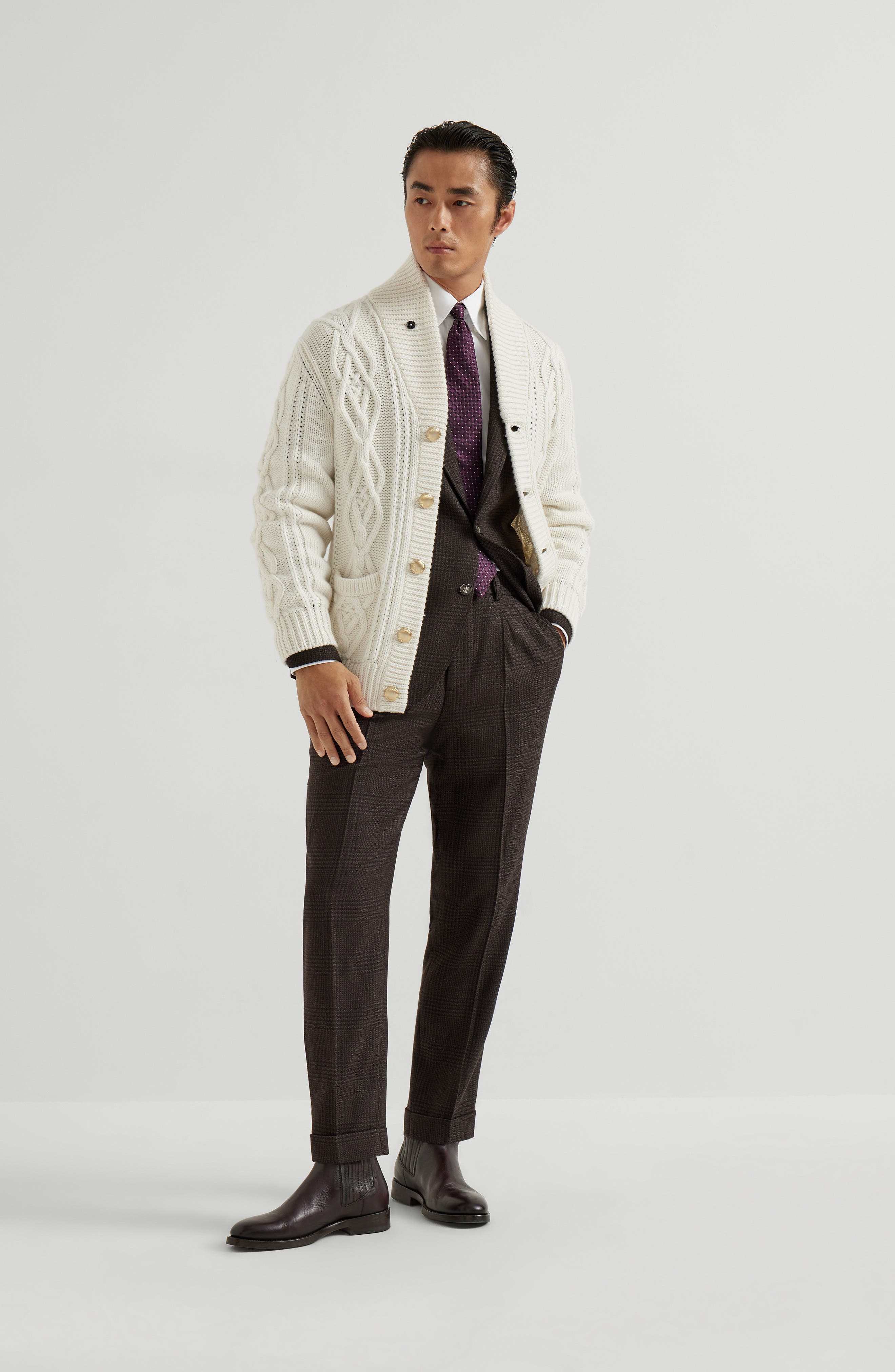 Brunello Cucinelli Prince of Wales Cavallo blazer in Brown at Nordstrom - 6