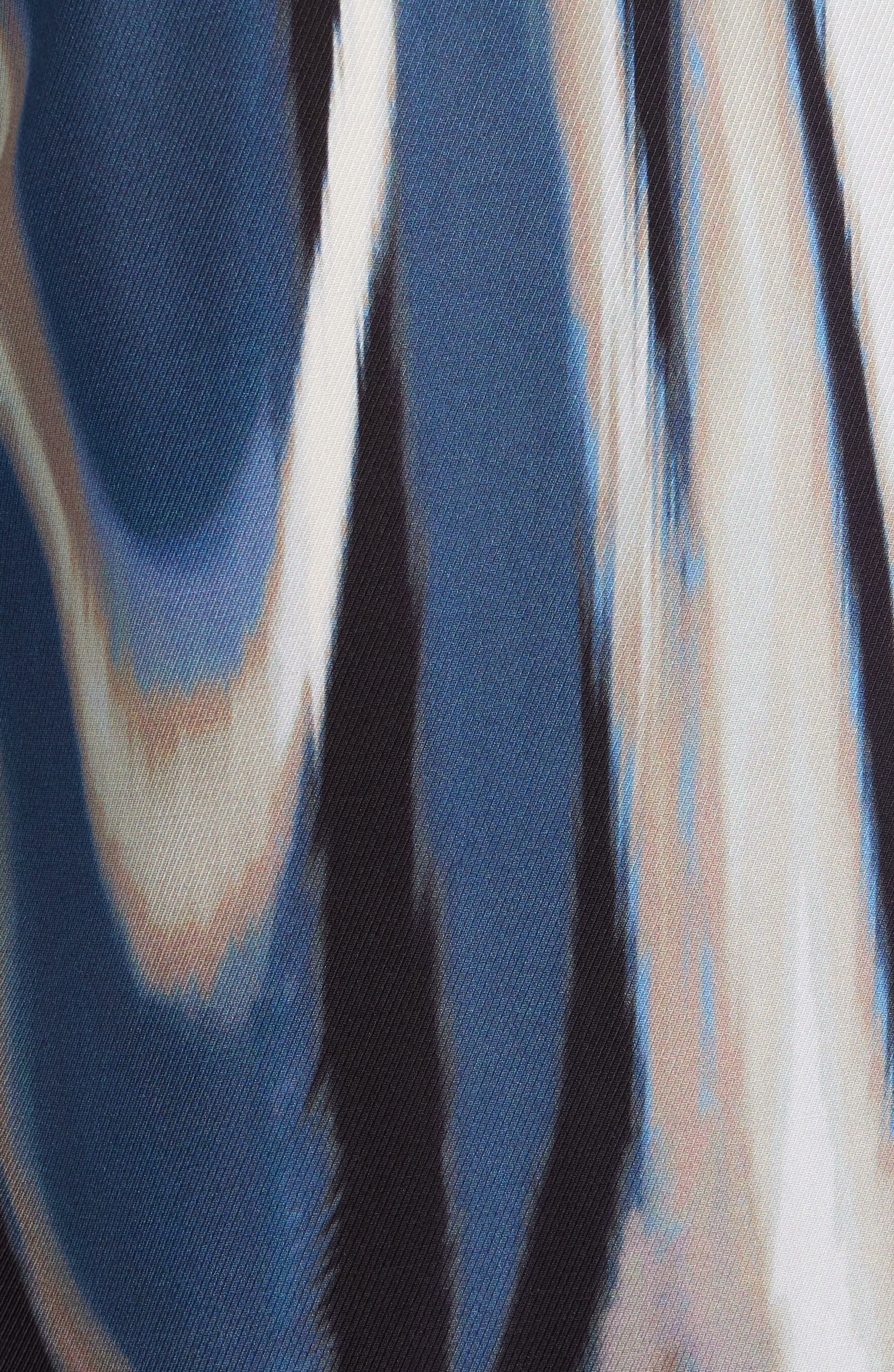 BOSS Donaria Shark Bite Hem Dress in Blue Jay Swirl at Nordstrom - 6
