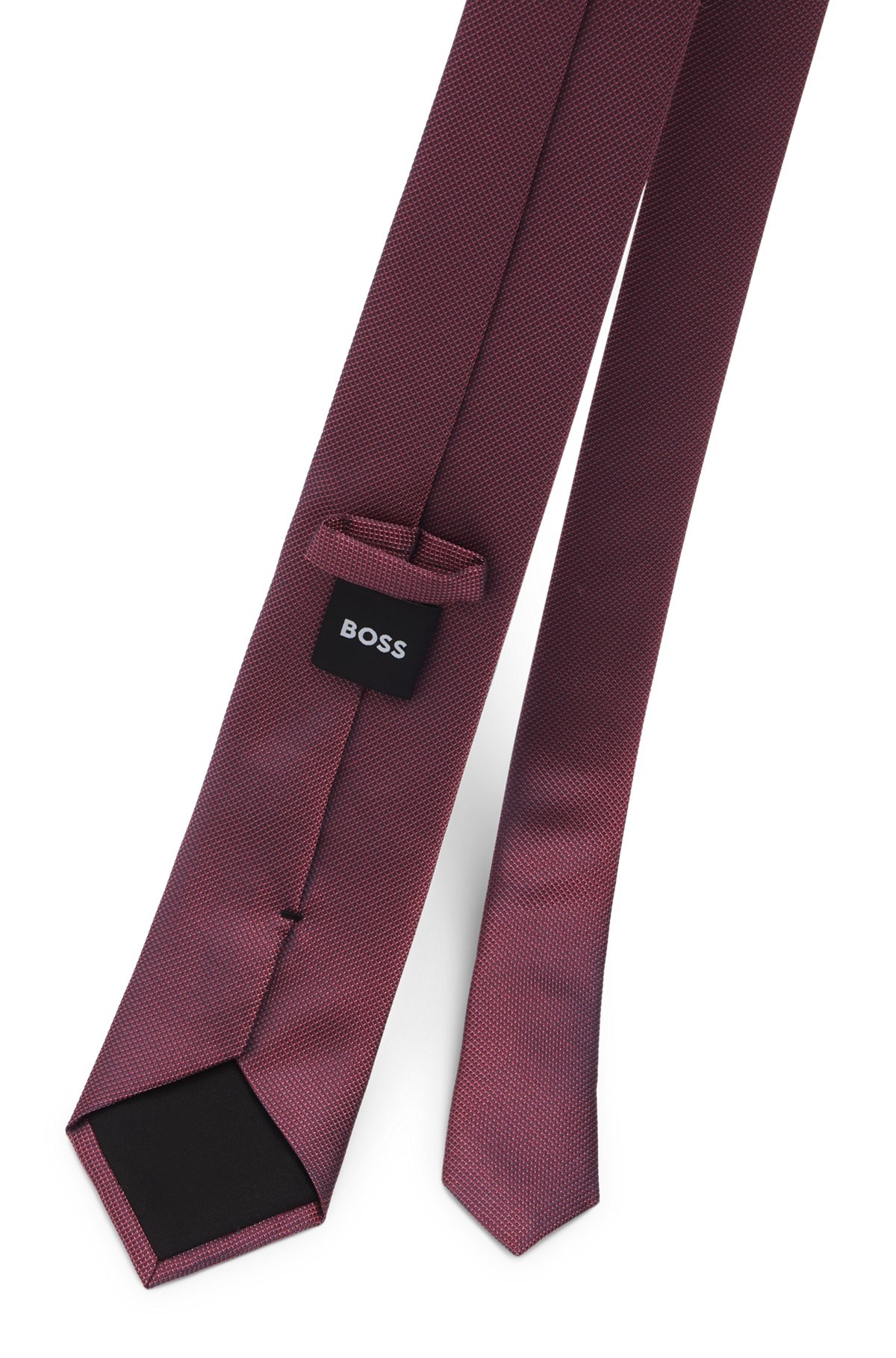 SILK-BLEND TIE WITH JACQUARD MICRO PATTERN - 5
